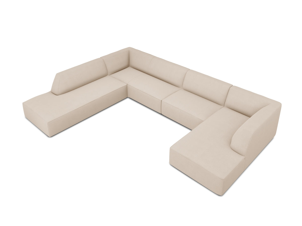 Ruby Panoramic Ecksofa links 7 Sitzer in Beige-Ottawa präsentiert im Onlineshop von KAQTU Design AG. Ecksofa links ist von Micadoni