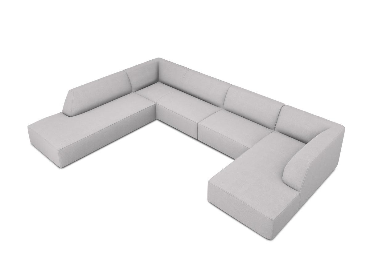 Ruby Panoramic Ecksofa links 7 Sitzer in Light Grey-Ottawa präsentiert im Onlineshop von KAQTU Design AG. Ecksofa links ist von Micadoni