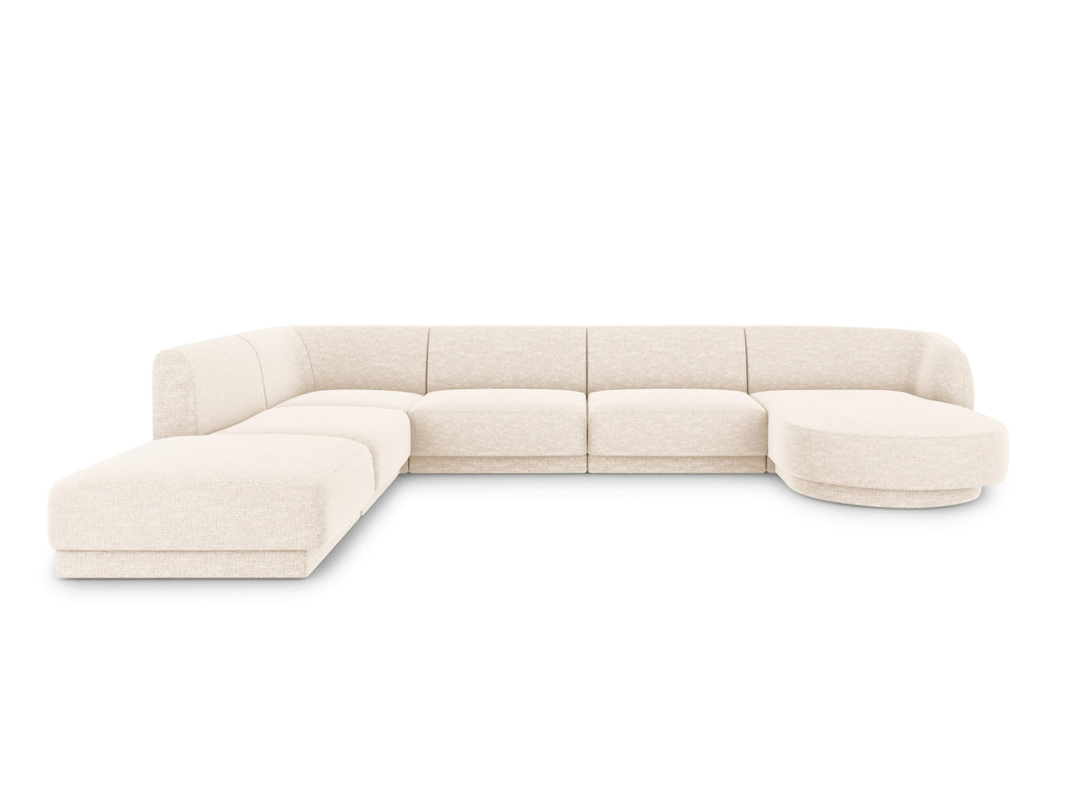 Miley Panoramic Ecksofa links 6 Sitzer in Light Beige-Haga präsentiert im Onlineshop von KAQTU Design AG. Ecksofa links ist von Micadoni