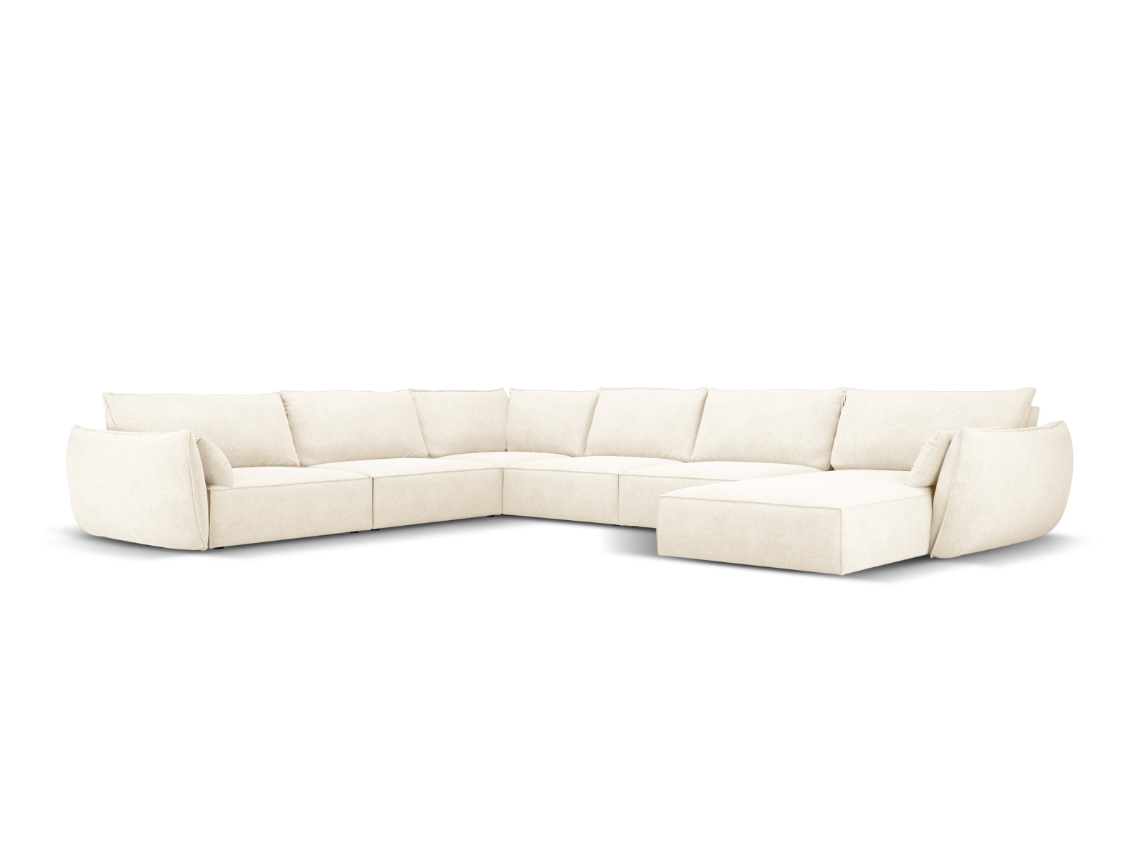 Kaelle Panoramic Ecksofa links 8 Sitzer in Light Beige-Over The Horizon präsentiert im Onlineshop von KAQTU Design AG. Ecksofa links ist von Micadoni