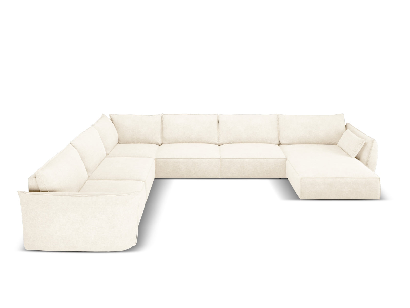 Kaelle Panoramic Ecksofa links 8 Sitzer in Light Beige-Over The Horizon präsentiert im Onlineshop von KAQTU Design AG. Ecksofa links ist von Micadoni