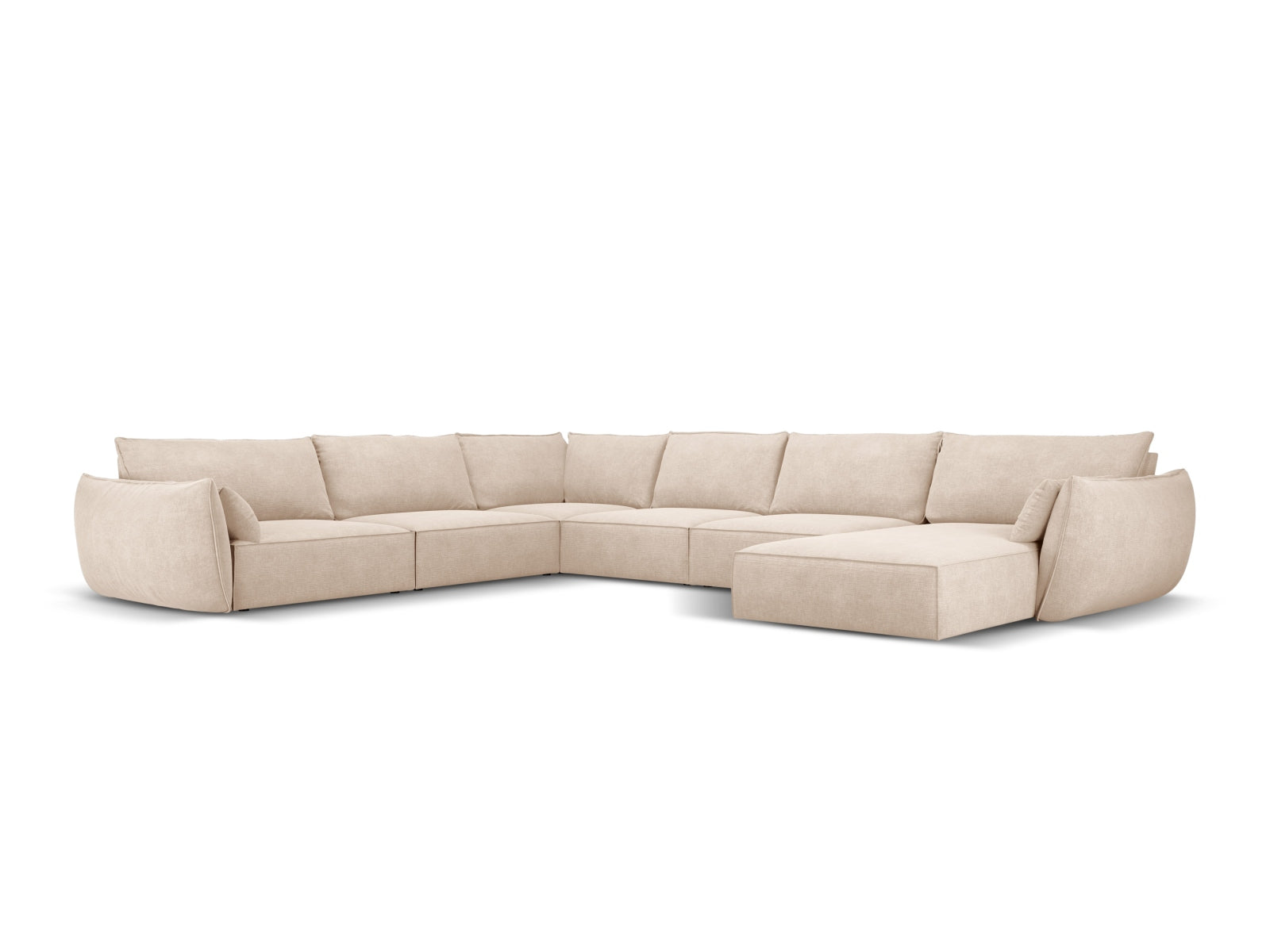 Kaelle Panoramic Ecksofa links 8 Sitzer in Beige-Over The Horizon präsentiert im Onlineshop von KAQTU Design AG. Ecksofa links ist von Micadoni