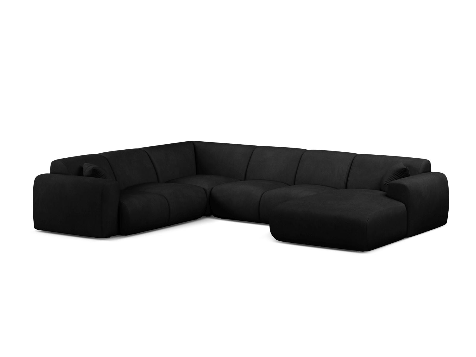 6-Sitzer Modular Ecksofa Panoramic links Molino in Black-Rebel präsentiert im Onlineshop von KAQTU Design AG. Ecksofa links ist von Micadoni
