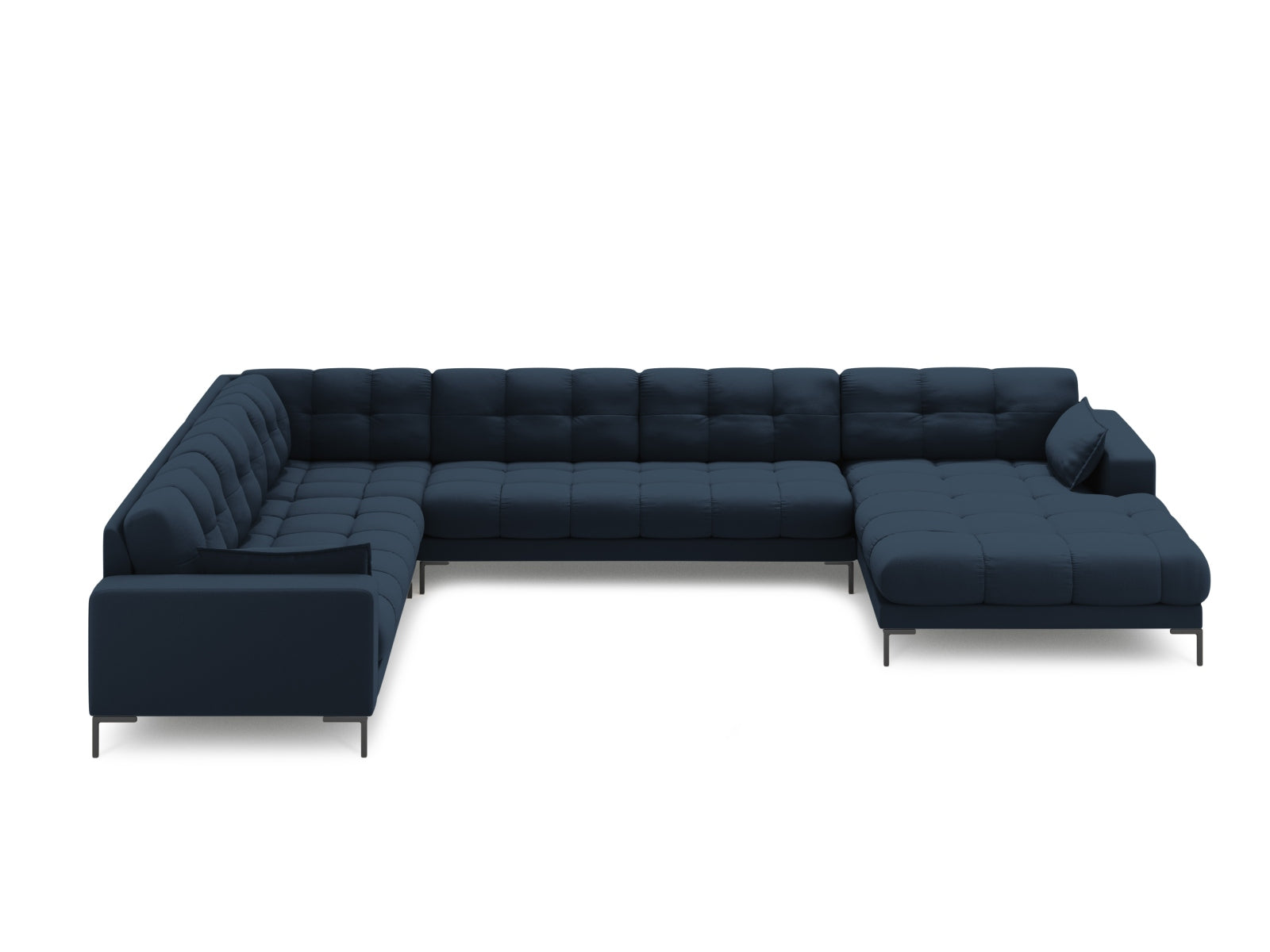 Mamaia Panoramic Ecksofa links 7 Sitzer in Blue/Schwarz präsentiert im Onlineshop von KAQTU Design AG. Ecksofa links ist von Micadoni