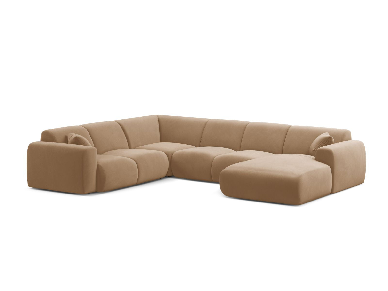 6-Sitzer Modular Ecksofa Panoramic links Molino in Sand-Casino präsentiert im Onlineshop von KAQTU Design AG. Ecksofa links ist von Micadoni