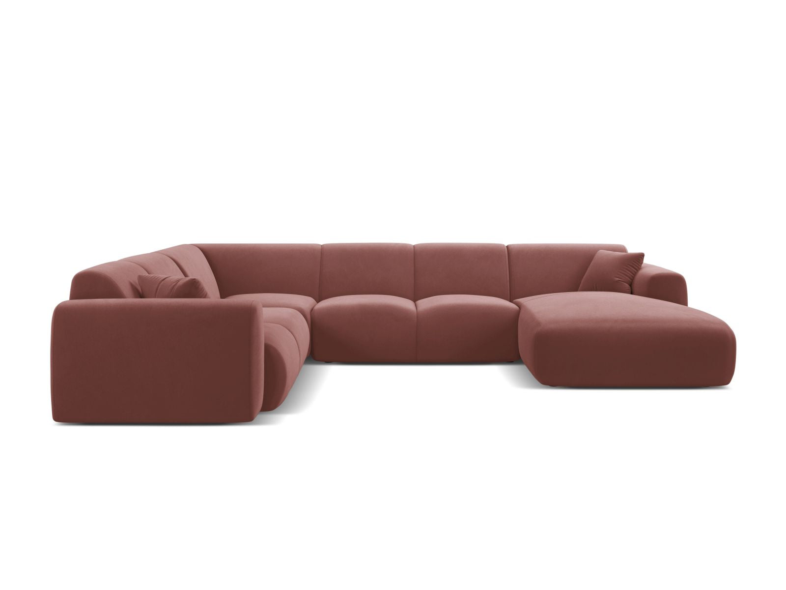 Elegantes 6-Sitzer Ecksofa Molino in Panoramic-Design, linksseitig, ideal für stilvolle Wohnräume, erhältlich bei KAQTU Design AG.