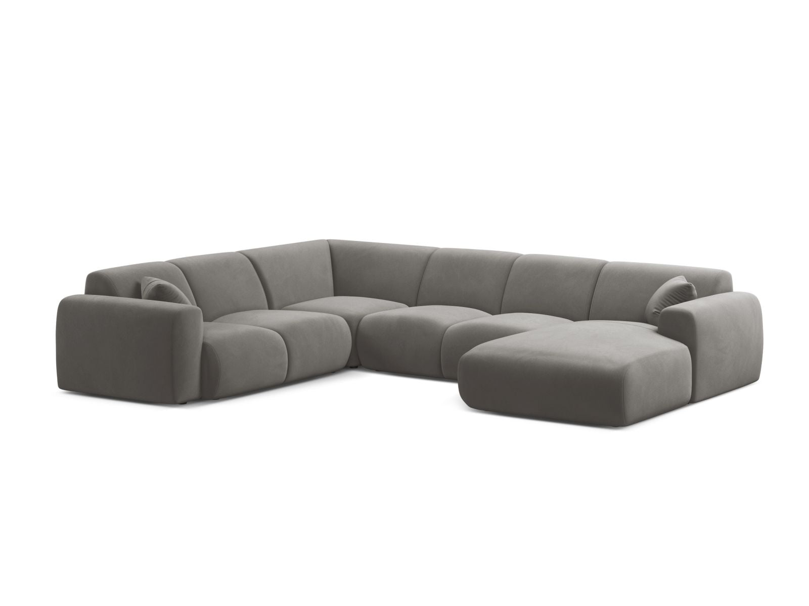 6-Sitzer Modular Ecksofa Panoramic links Molino in Grey-Casino präsentiert im Onlineshop von KAQTU Design AG. Ecksofa links ist von Micadoni