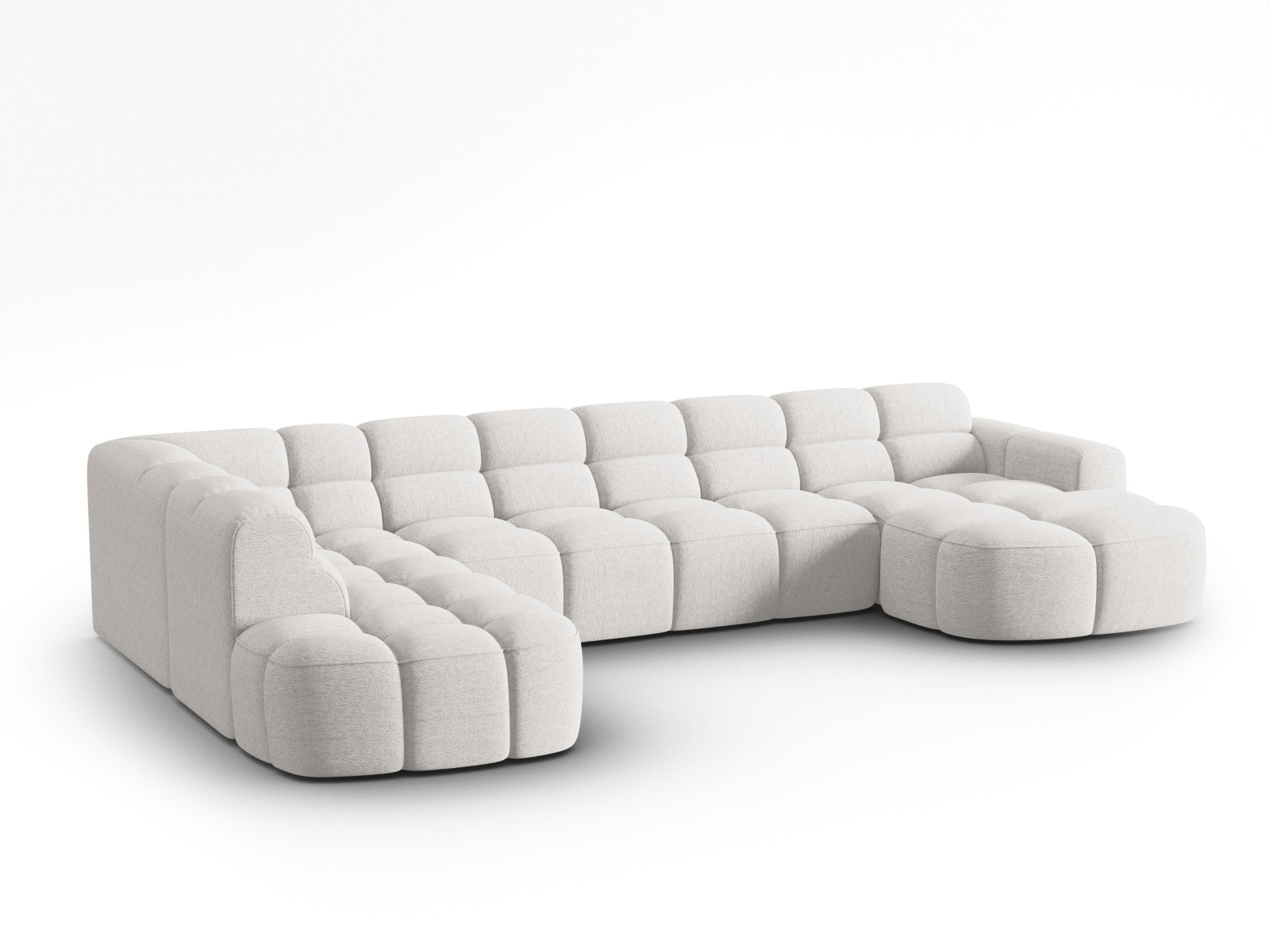 Lisa Panoramic Ecksofa links 7 Sitzer in Light Grey präsentiert im Onlineshop von KAQTU Design AG. Ecksofa links ist von Micadoni