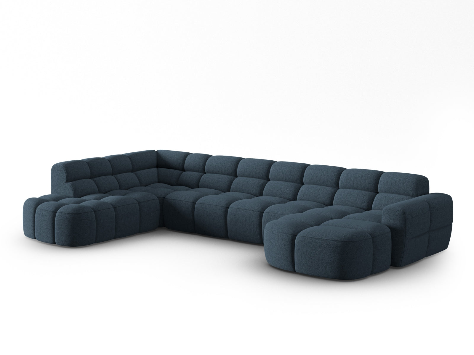 Lisa Panoramic Ecksofa links 7 Sitzer in Dark Blue präsentiert im Onlineshop von KAQTU Design AG. Ecksofa links ist von Micadoni
