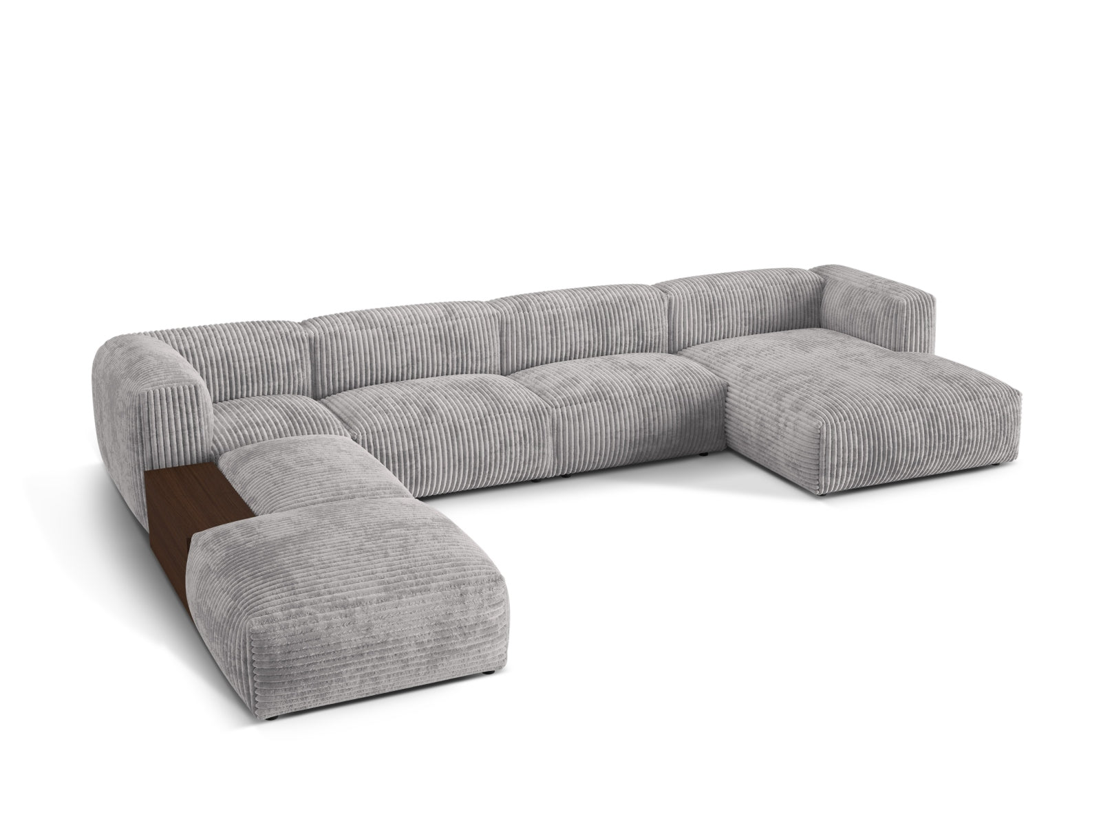 Martina Modulares Panoramic Ecksofa links 5 Sitzer in Light Grey präsentiert im Onlineshop von KAQTU Design AG. Ecksofa links ist von Micadoni