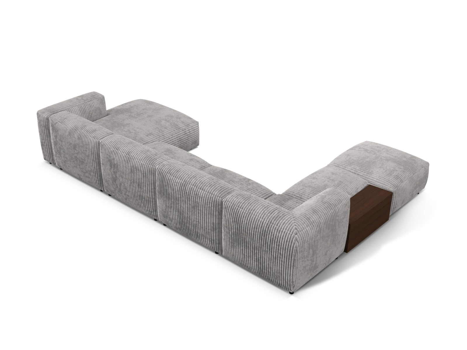 Martina Modulares Panoramic Ecksofa links 5 Sitzer in Light Grey präsentiert im Onlineshop von KAQTU Design AG. Ecksofa links ist von Micadoni