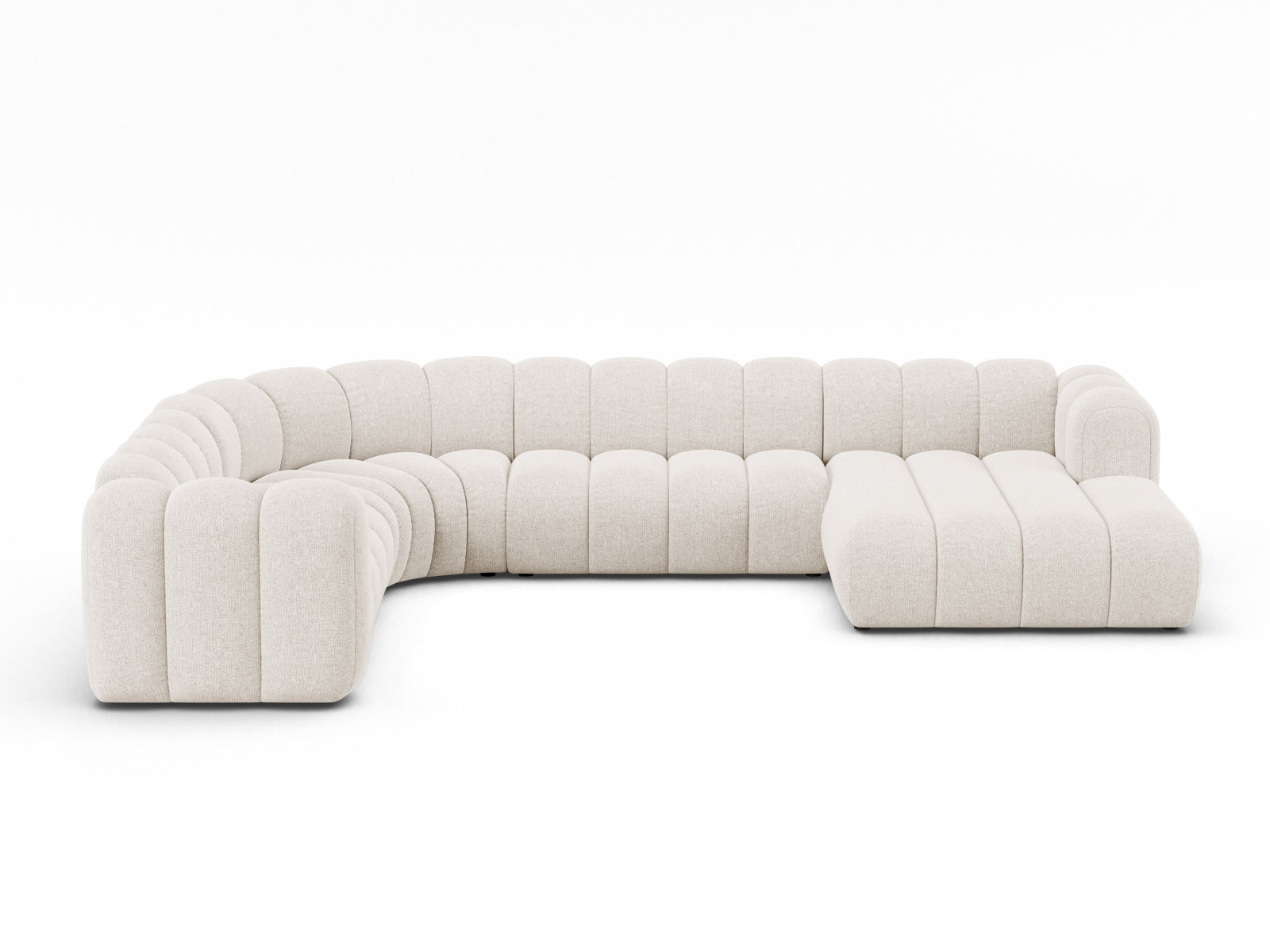 Lupine Modular Panoramic Ecksofa links 6 Sitzer in Light Beige-Eden präsentiert im Onlineshop von KAQTU Design AG. Ecksofa links ist von Micadoni