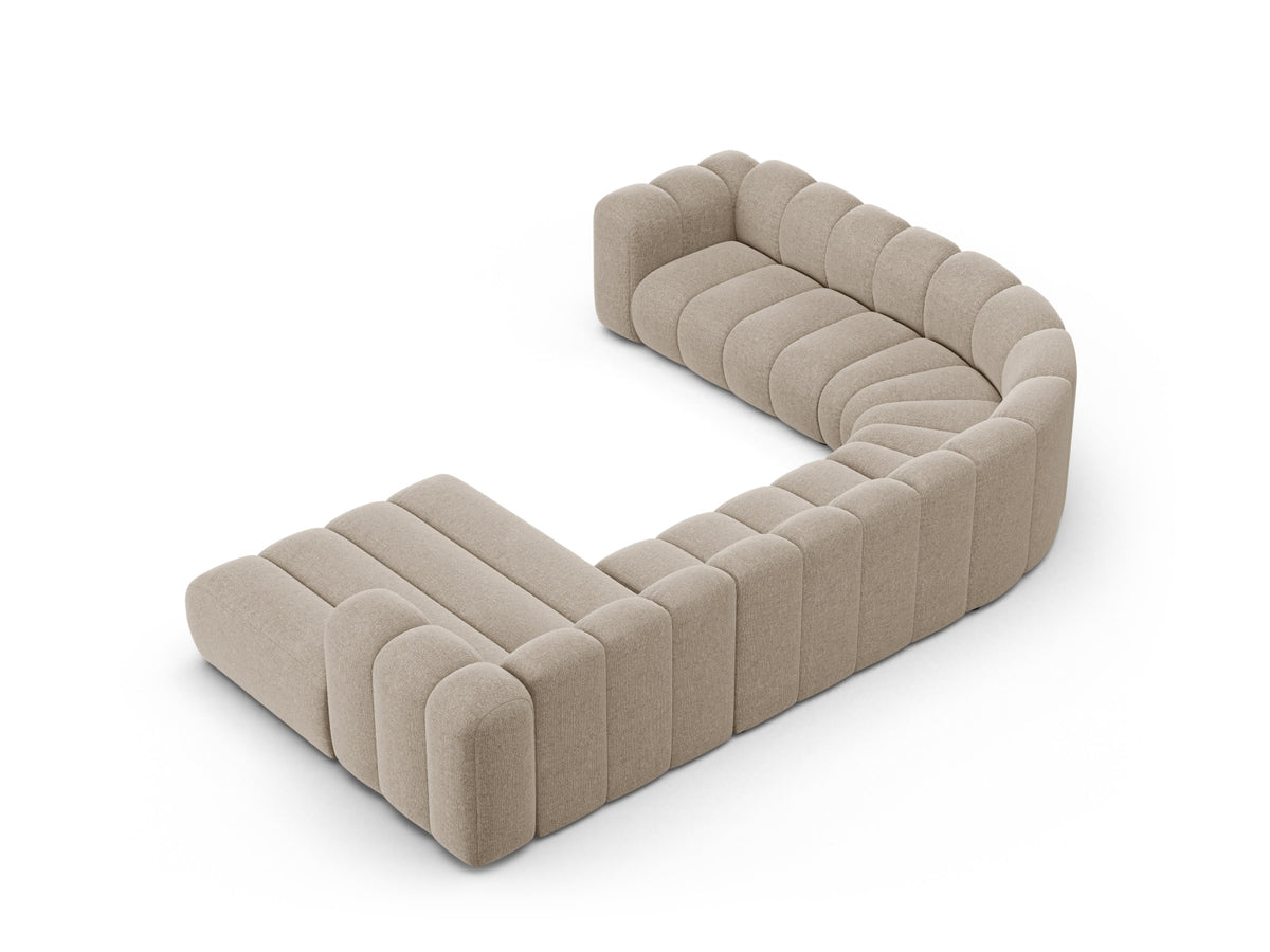 Lupine Modular Panoramic Ecksofa links 6 Sitzer in Dark Beige-Eden präsentiert im Onlineshop von KAQTU Design AG. Ecksofa links ist von Micadoni