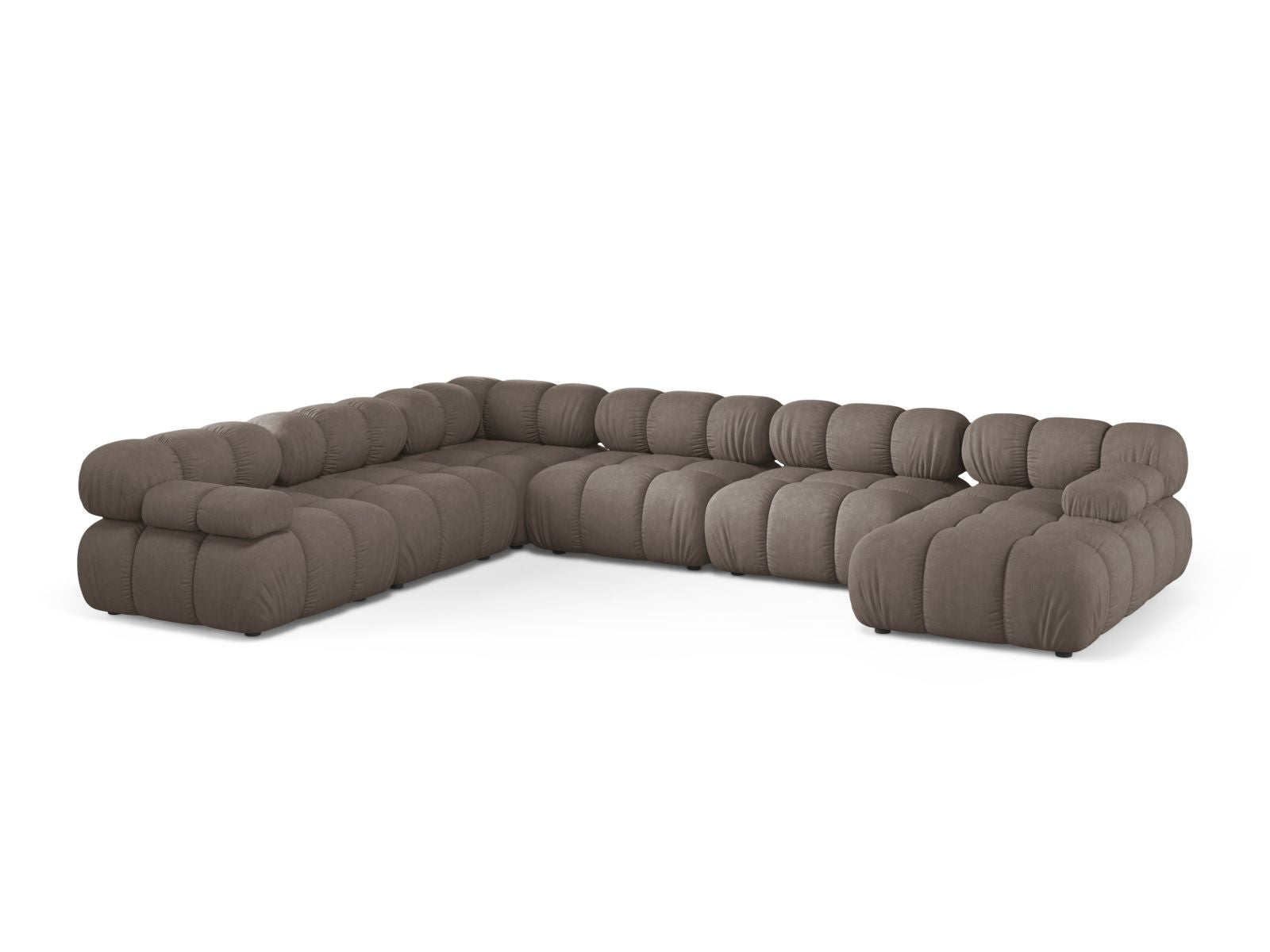8-Sitzer Modular Ecksofa Panoramic links Bellis in Cappuccino-Liberty präsentiert im Onlineshop von KAQTU Design AG. Ecksofa links ist von Micadoni