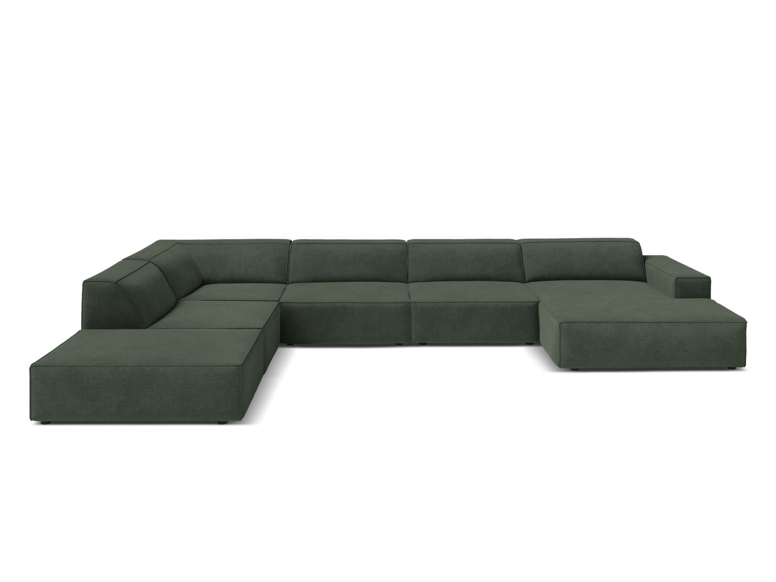 7-Sitzer Modular Ecksofa Panoramic links Jodie in Moss Green-Liberty präsentiert im Onlineshop von KAQTU Design AG. Ecksofa links ist von Micadoni