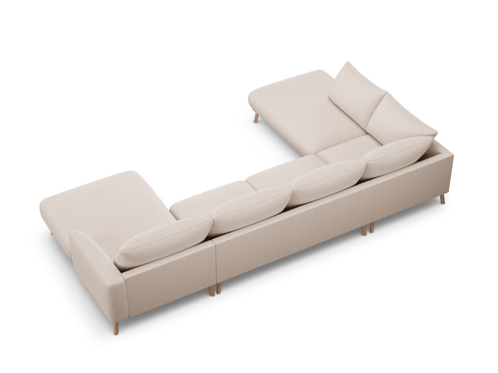 6-Sitzer Ecksofa links Panoramic Naomi in Beige-Liberty präsentiert im Onlineshop von KAQTU Design AG. Ecksofa links ist von Micadoni