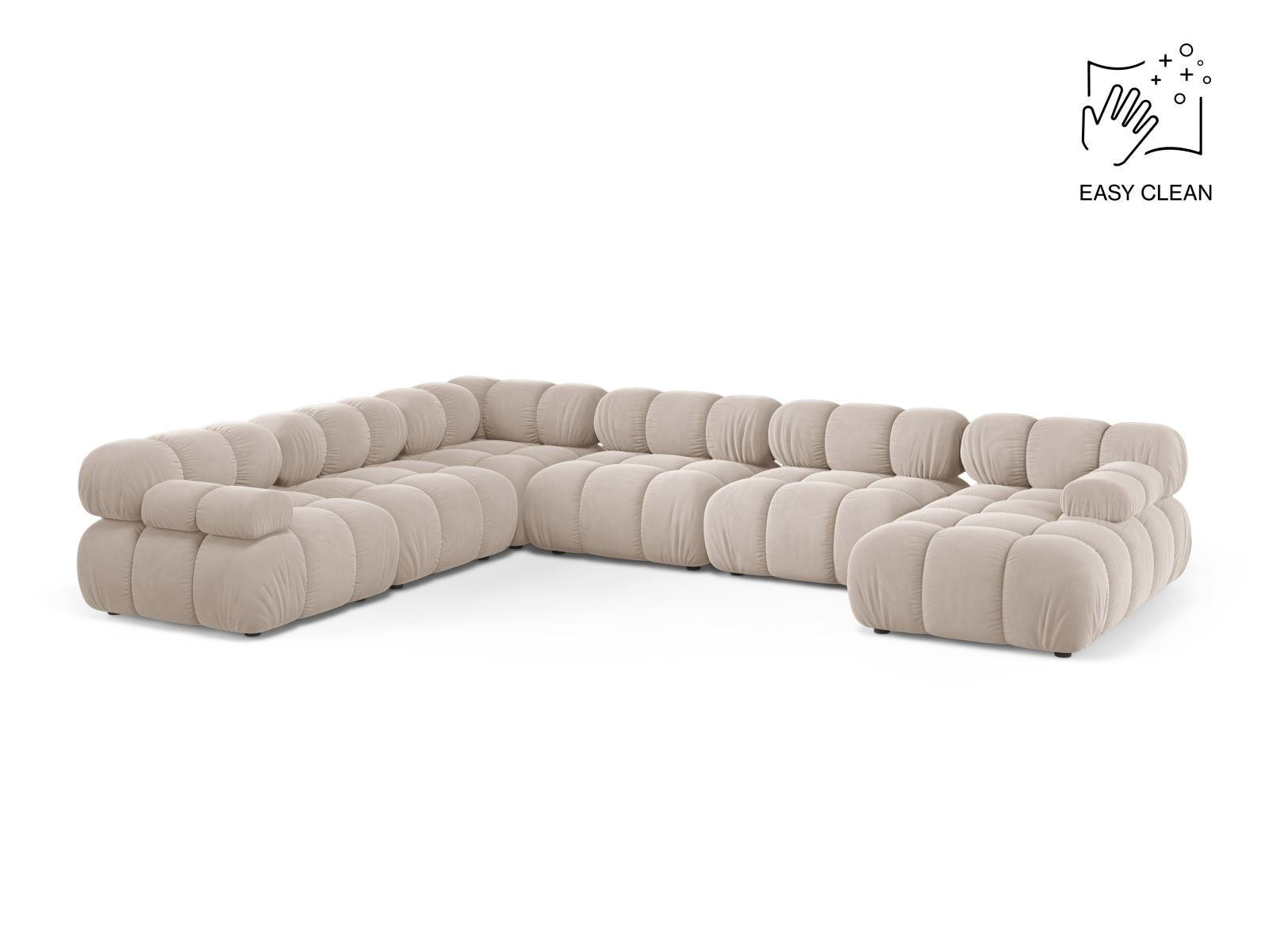 8-Sitzer Modular Ecksofa Panoramic links Bellis in Light Beige-Venus präsentiert im Onlineshop von KAQTU Design AG. Ecksofa links ist von Micadoni