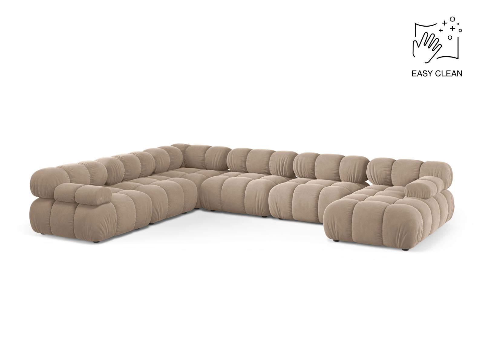 8-Sitzer Modular Ecksofa Panoramic links Bellis in Beige-Venus präsentiert im Onlineshop von KAQTU Design AG. Ecksofa links ist von Micadoni