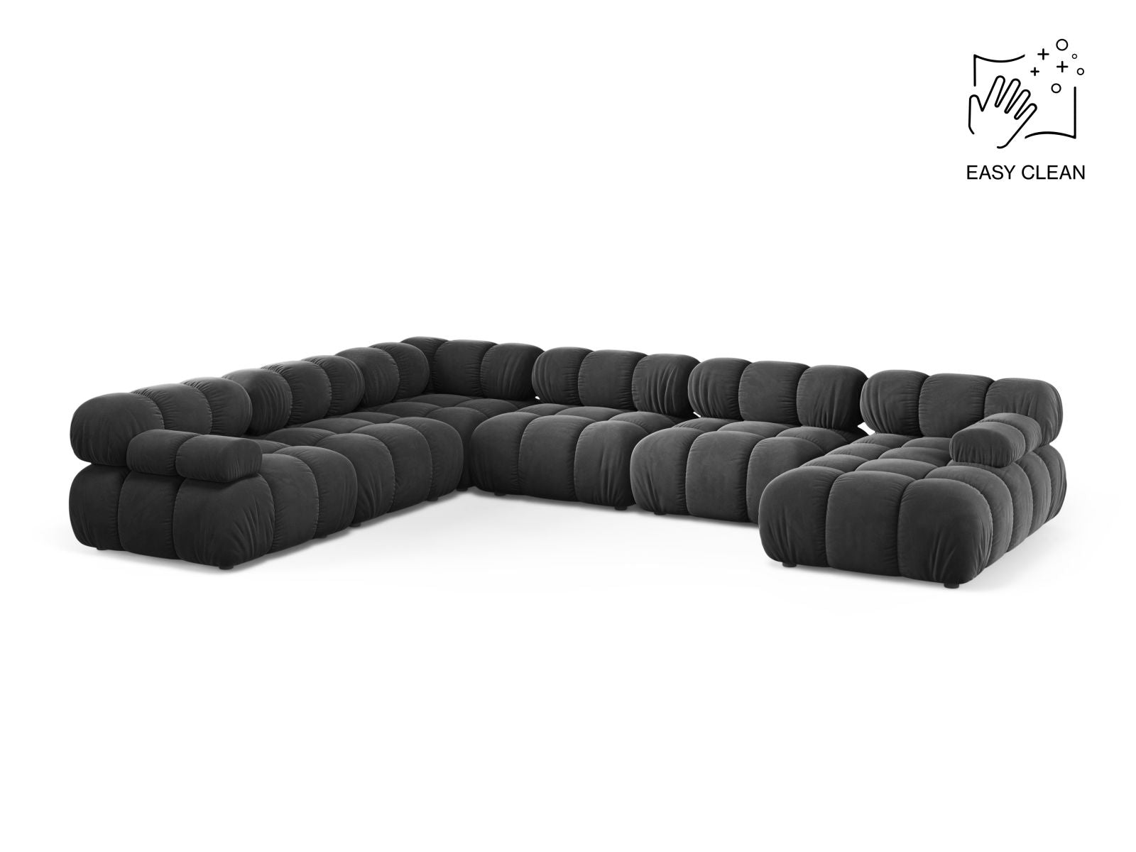 8-Sitzer Modular Ecksofa Panoramic links Bellis in Grey-Venus präsentiert im Onlineshop von KAQTU Design AG. Ecksofa links ist von Micadoni