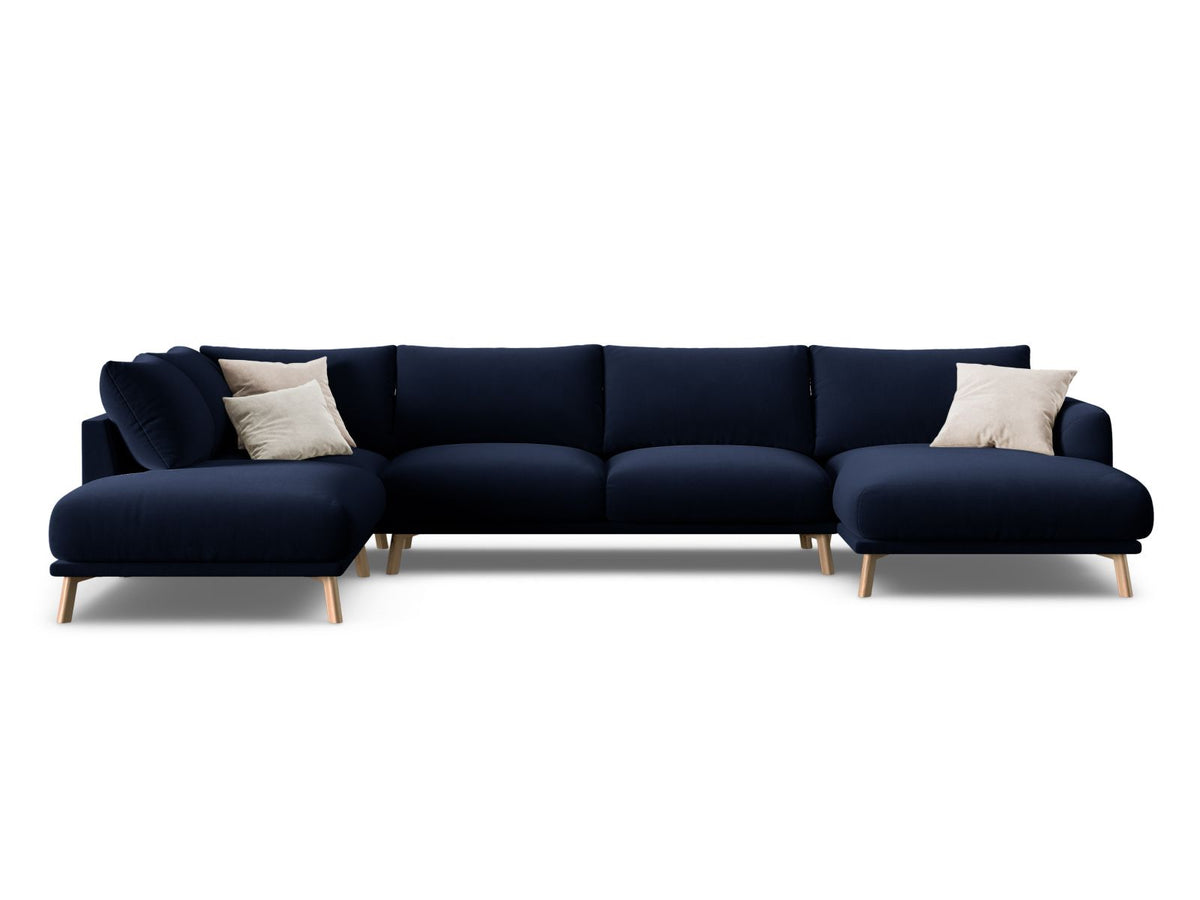 6-Sitzer Panoramic Ecksofa links Naomi in Royal Blue-Salvador präsentiert im Onlineshop von KAQTU Design AG. Ecksofa links ist von Micadoni
