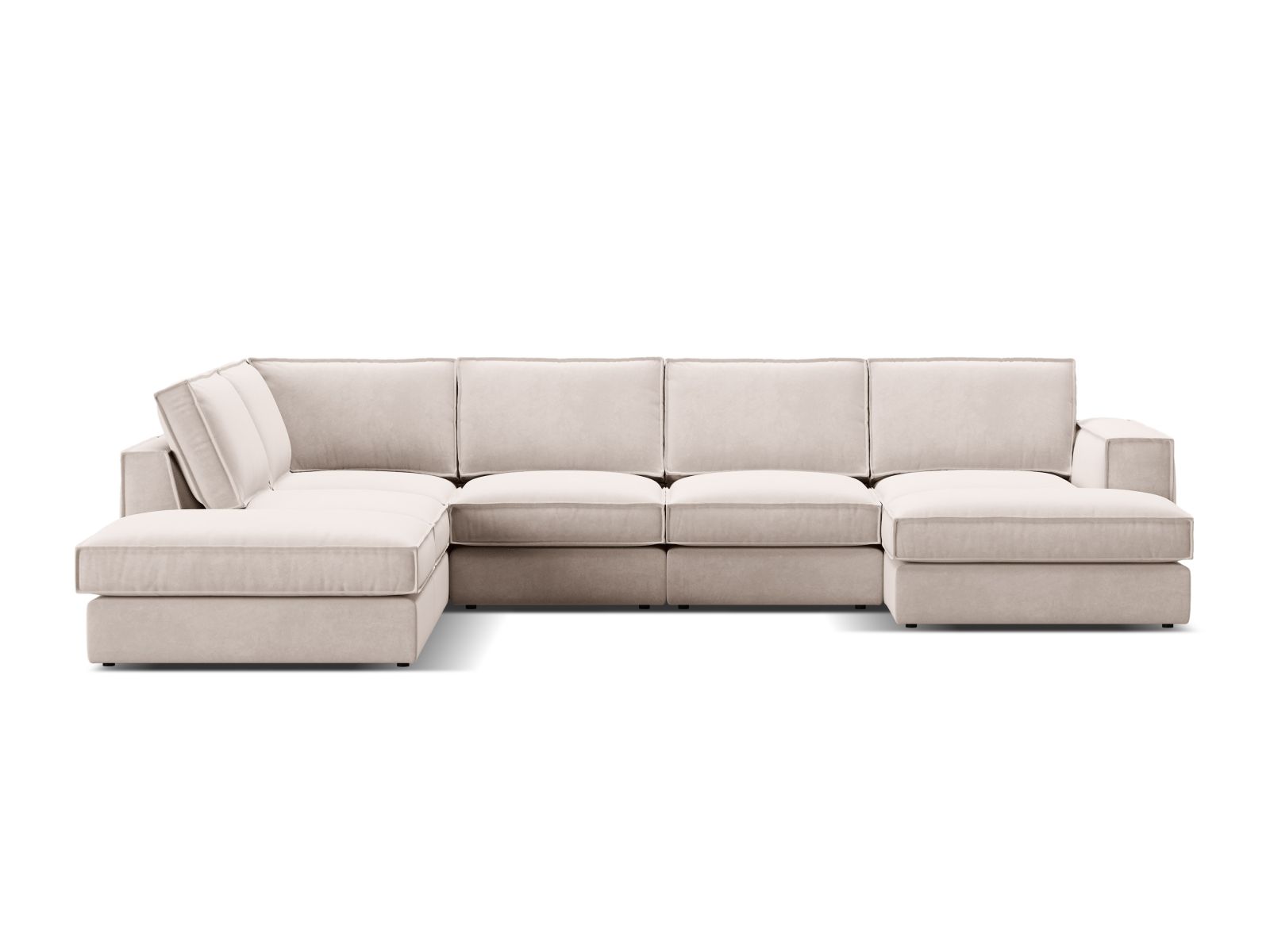 5-Sitzer Modular Ecksofa Panoramic links Pola in Beige-Salvador präsentiert im Onlineshop von KAQTU Design AG. Ecksofa links ist von Micadoni