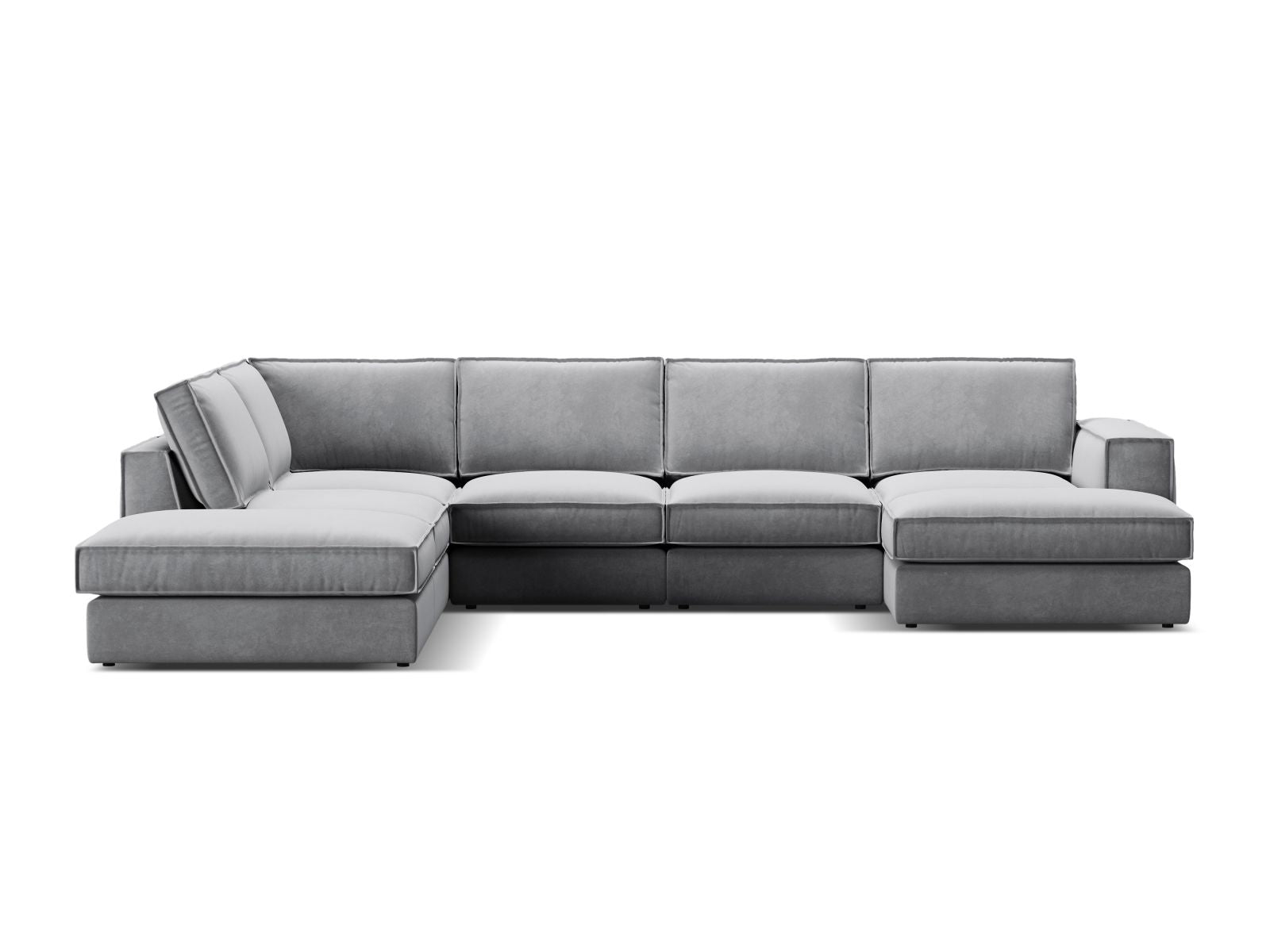 5-Sitzer Modular Ecksofa Panoramic links Pola in Grey-Salvador präsentiert im Onlineshop von KAQTU Design AG. Ecksofa links ist von Micadoni
