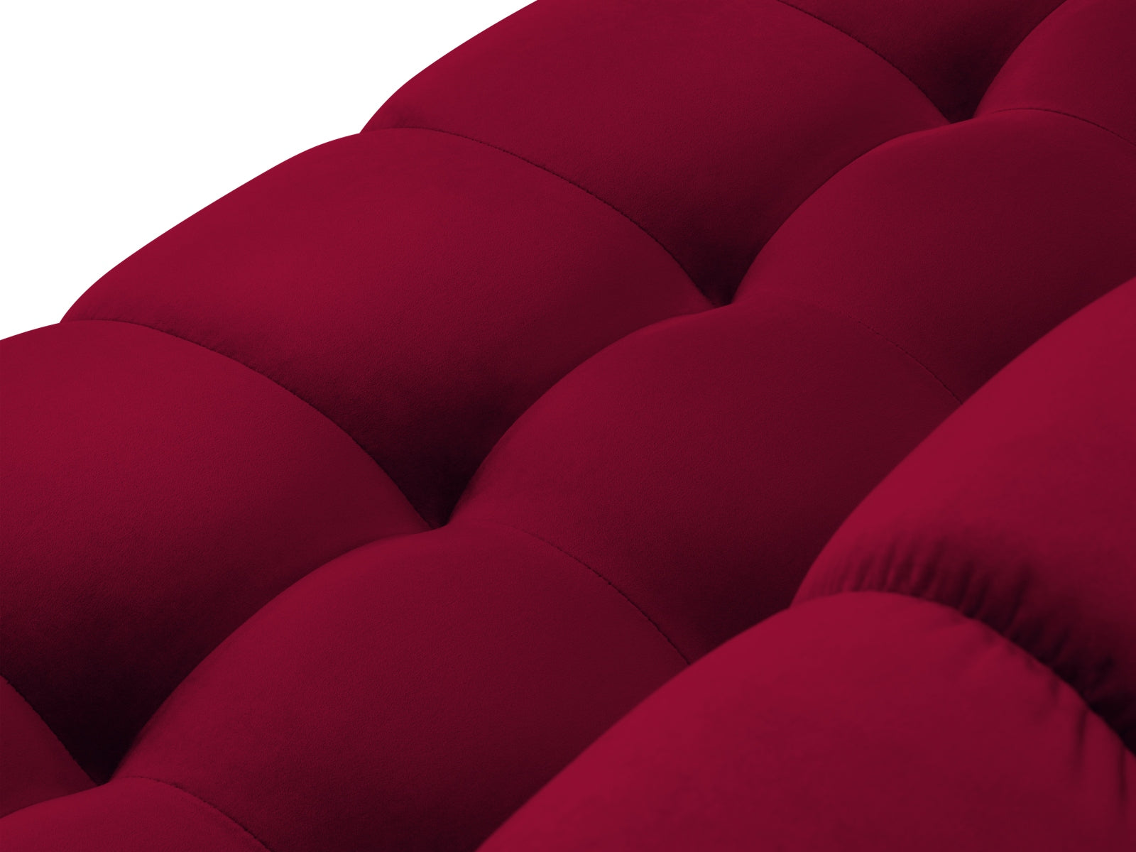 Mamaia Velour Panoramic Ecksofa links 7 Sitzer in Red/Gold präsentiert im Onlineshop von KAQTU Design AG. Ecksofa links ist von Micadoni