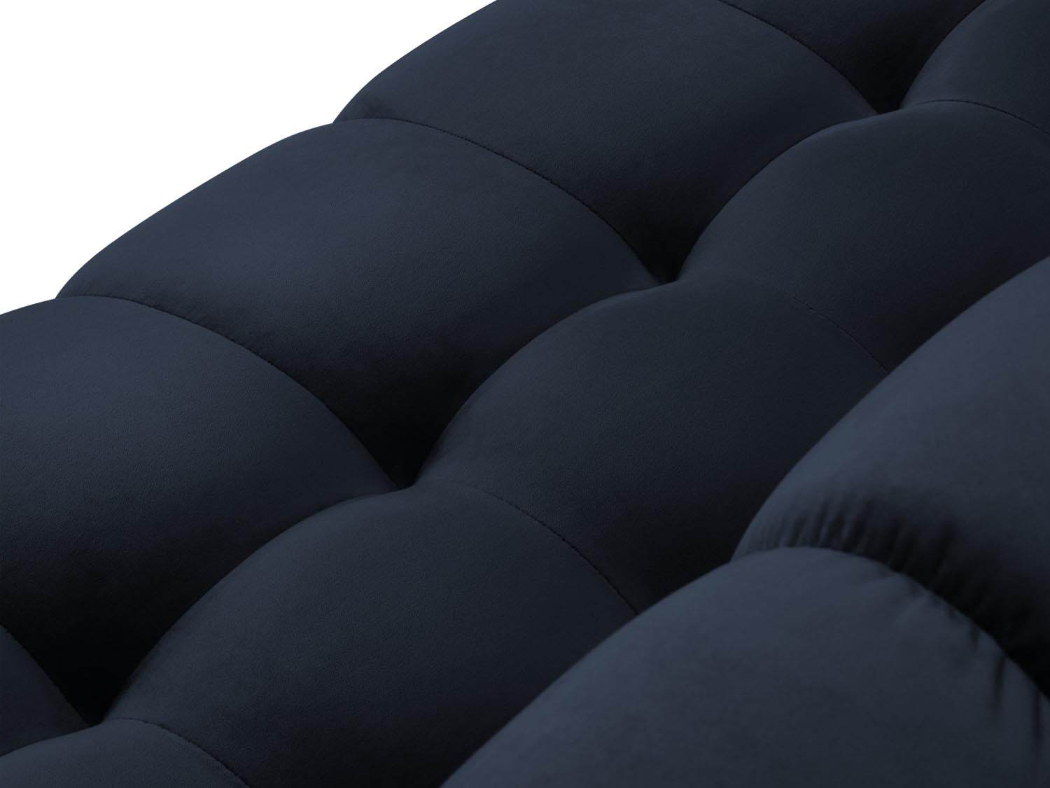 Mamaia Velour Panoramic Ecksofa links 7 Sitzer in Dark Blue/Gold präsentiert im Onlineshop von KAQTU Design AG. Ecksofa links ist von Micadoni