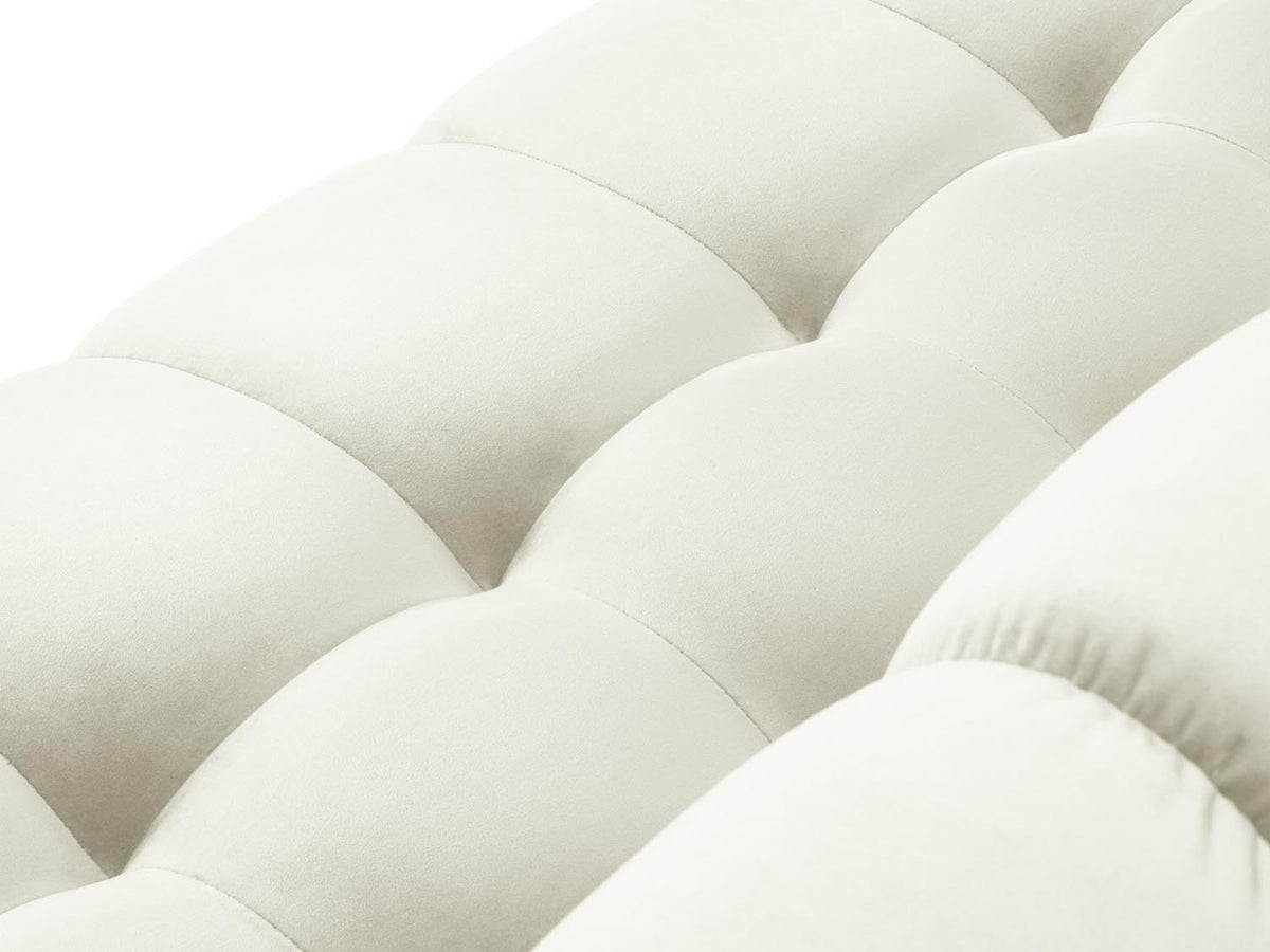 Mamaia Velour Panoramic Ecksofa links 7 Sitzer in Light Beige/Schwarz-Bluvel präsentiert im Onlineshop von KAQTU Design AG. Ecksofa links ist von Micadoni