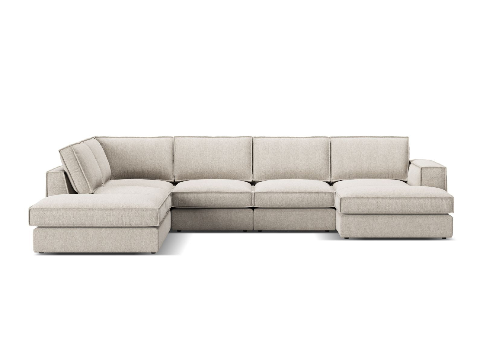5-Sitzer Modular Ecksofa Panoramic links Pola in Sand-Babel präsentiert im Onlineshop von KAQTU Design AG. Ecksofa links ist von Micadoni