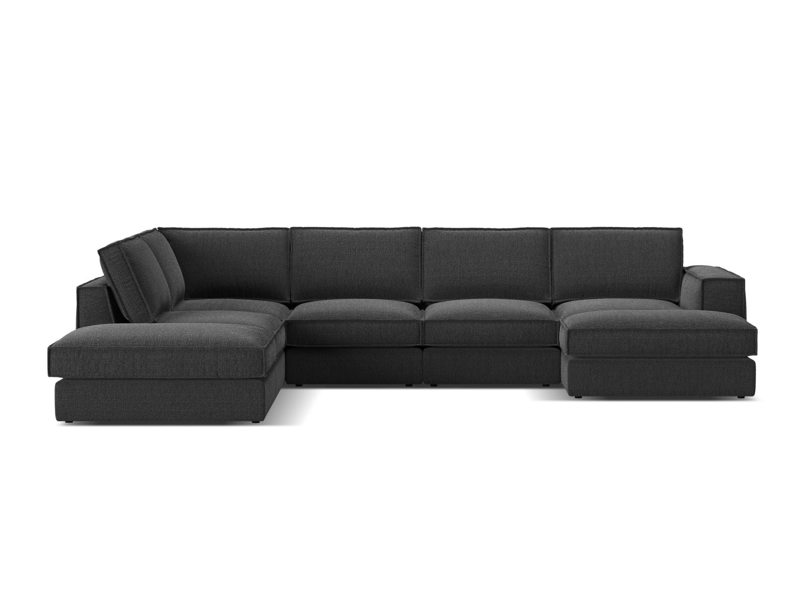 5-Sitzer Modular Ecksofa Panoramic links Pola in Black-Babel präsentiert im Onlineshop von KAQTU Design AG. Ecksofa links ist von Micadoni