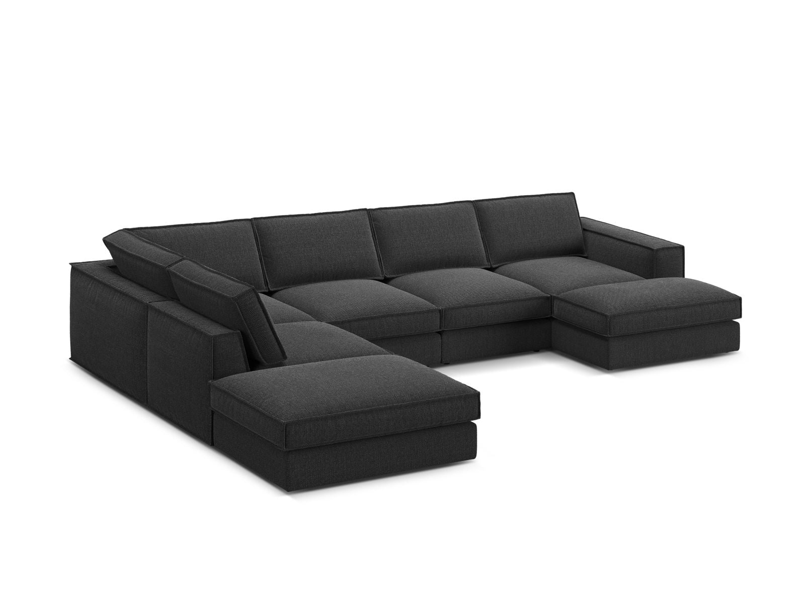 5-Sitzer Modular Ecksofa Panoramic links Pola in Black-Babel präsentiert im Onlineshop von KAQTU Design AG. Ecksofa links ist von Micadoni