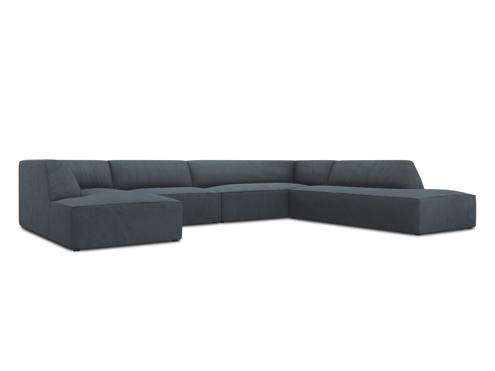 Ruby Panoramic Ecksofa rechts 7 Sitzer in Blue präsentiert im Onlineshop von KAQTU Design AG. Ecksofa rechts ist von Micadoni