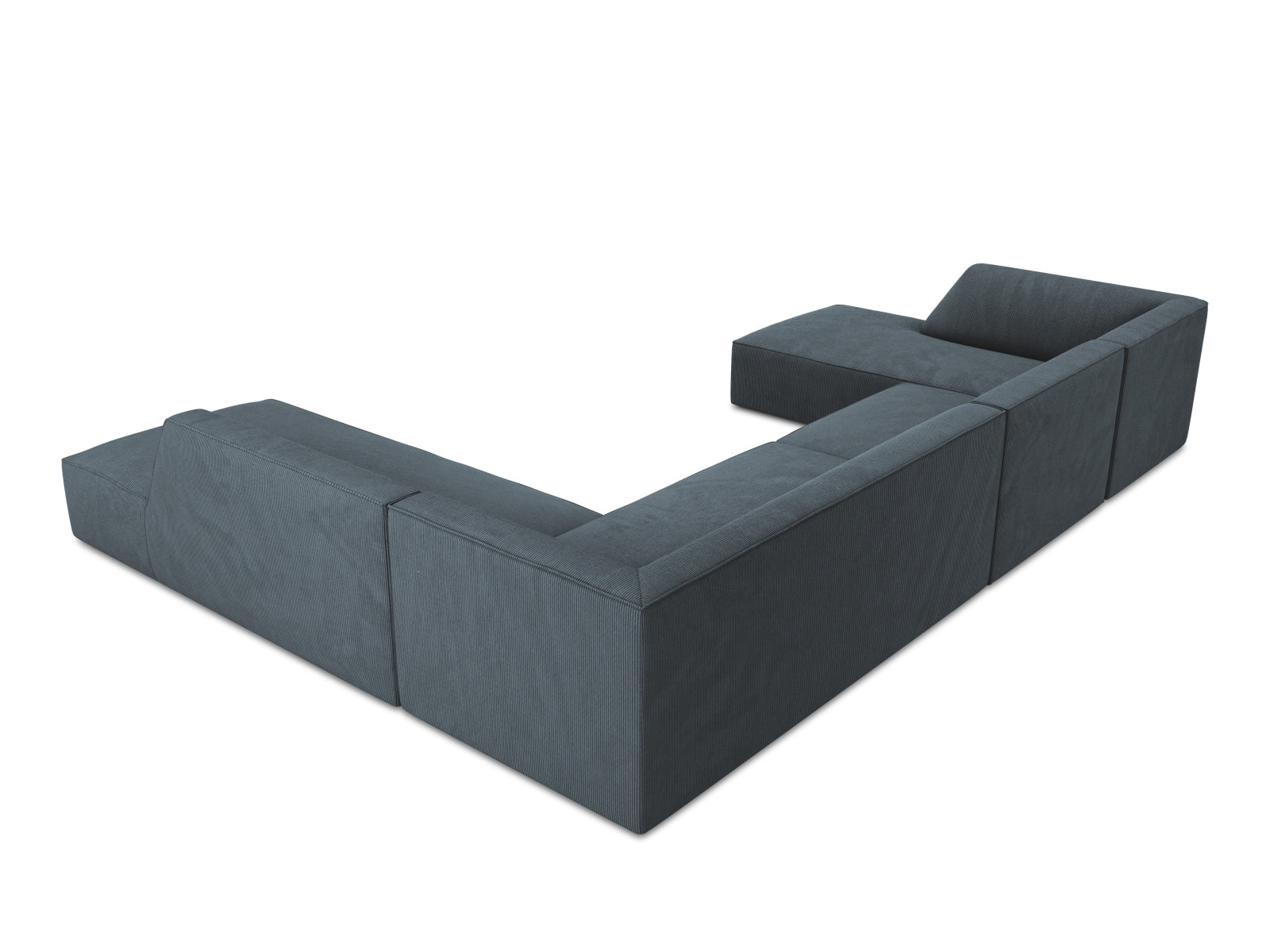 Ruby Panoramic Ecksofa rechts 7 Sitzer in Blue präsentiert im Onlineshop von KAQTU Design AG. Ecksofa rechts ist von Micadoni