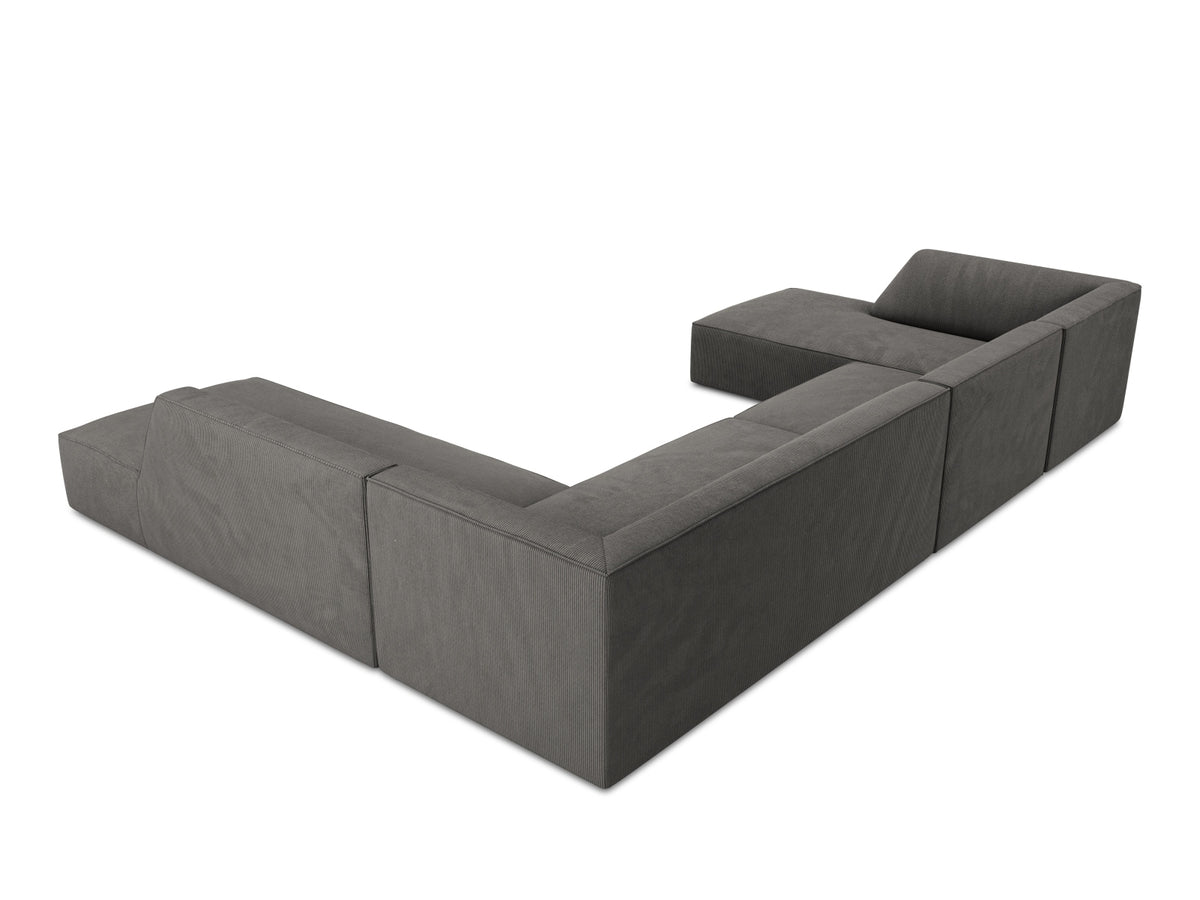 Ruby Panoramic Ecksofa rechts 7 Sitzer in Dark Grey-Scala präsentiert im Onlineshop von KAQTU Design AG. Ecksofa rechts ist von Micadoni