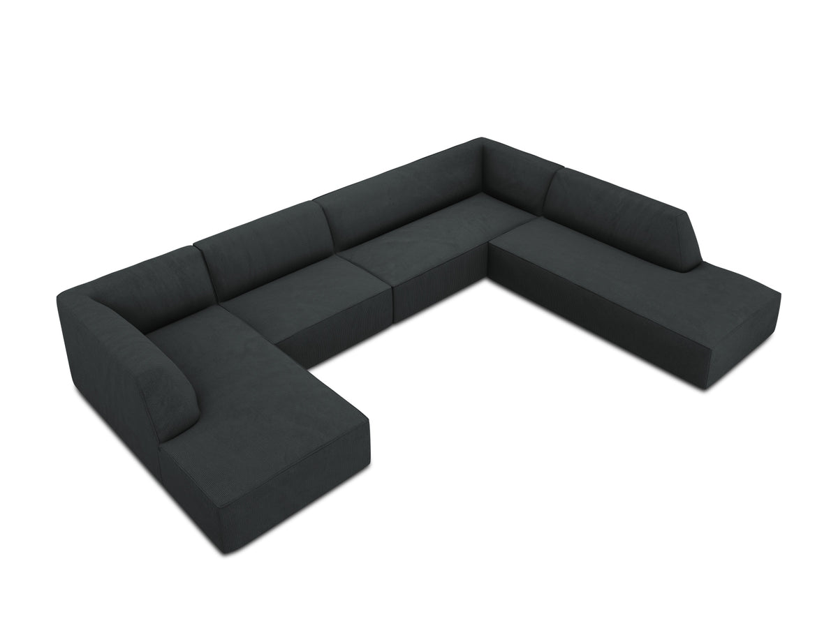 Ruby Panoramic Ecksofa rechts 7 Sitzer in Black-Scala präsentiert im Onlineshop von KAQTU Design AG. Ecksofa rechts ist von Micadoni