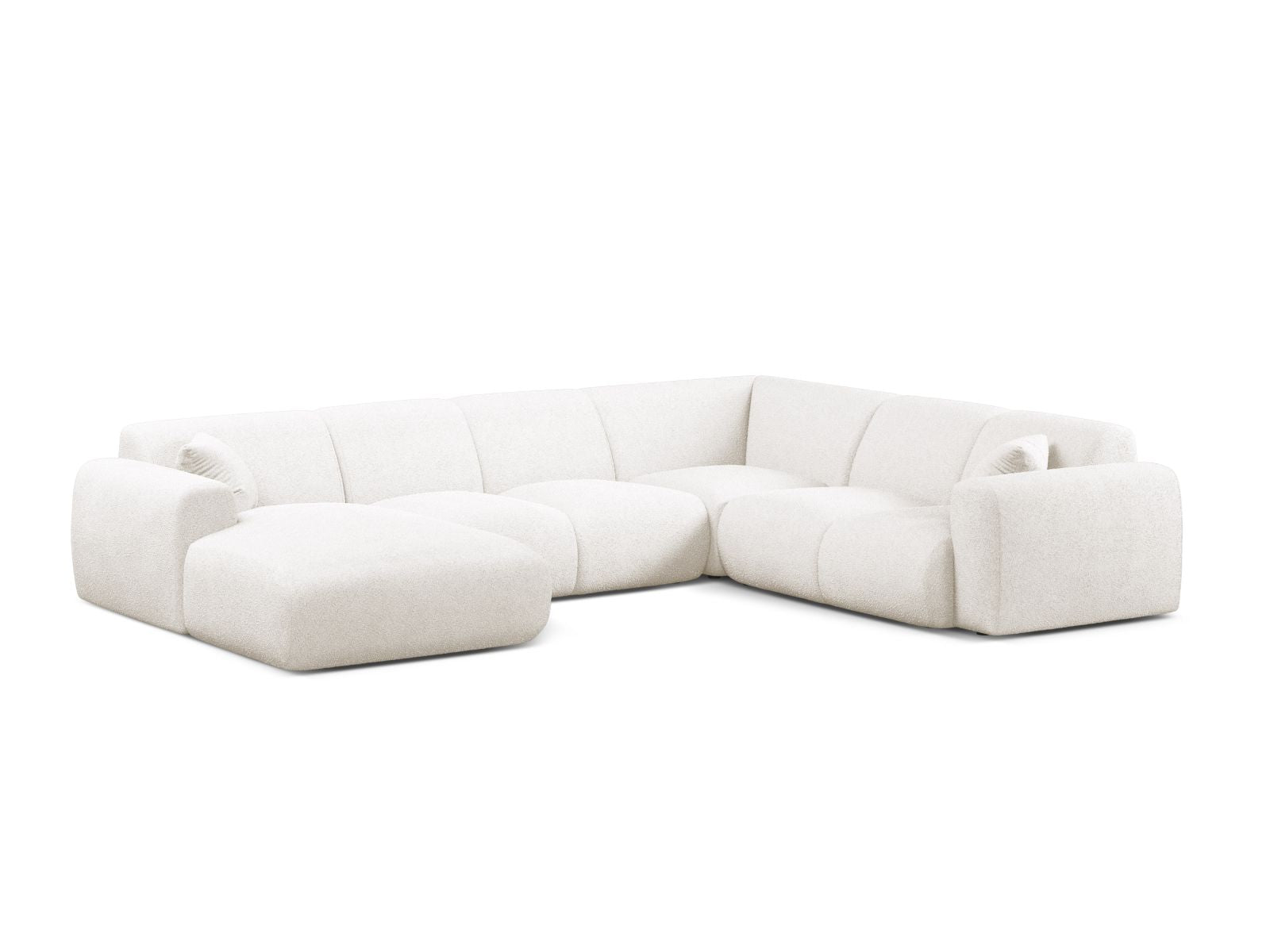 6-Sitzer Modular Panoramic Rechter Ecksofa Molino in White-Baloo präsentiert im Onlineshop von KAQTU Design AG. Ecksofa rechts ist von Micadoni