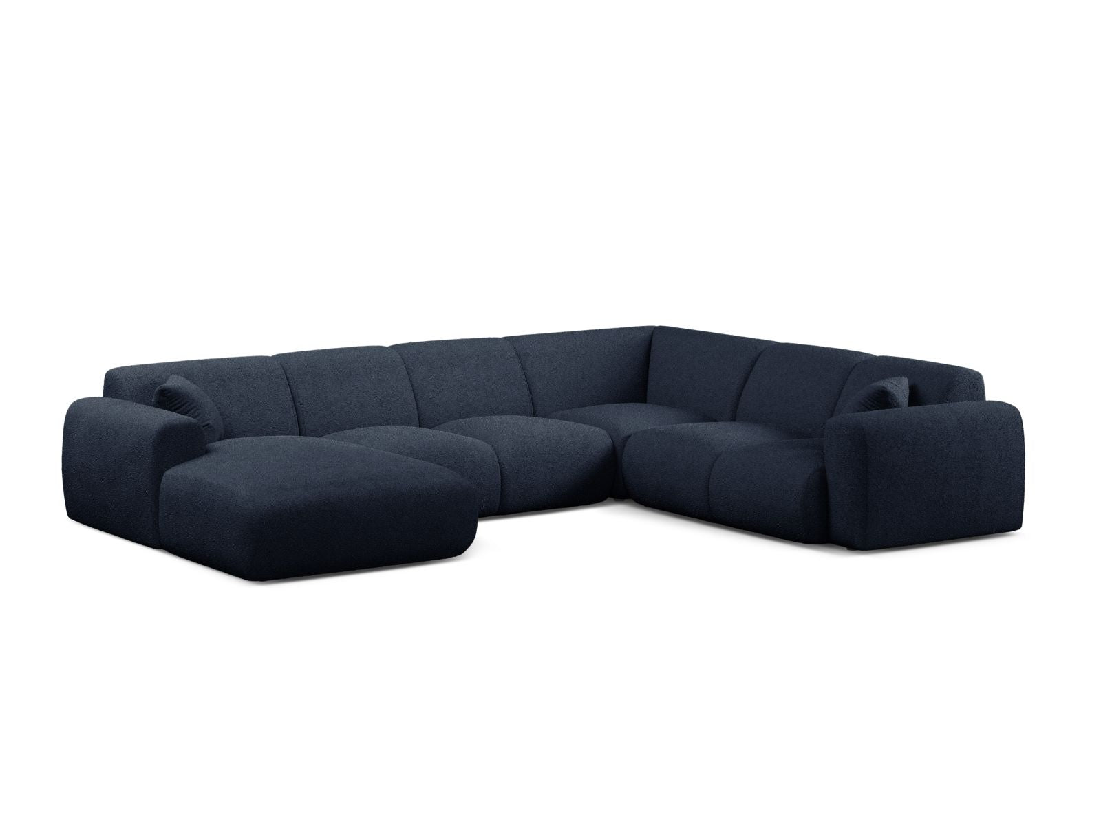 6-Sitzer Modular Panoramic Rechter Ecksofa Molino in Dark Blue-Baloo präsentiert im Onlineshop von KAQTU Design AG. Ecksofa rechts ist von Micadoni
