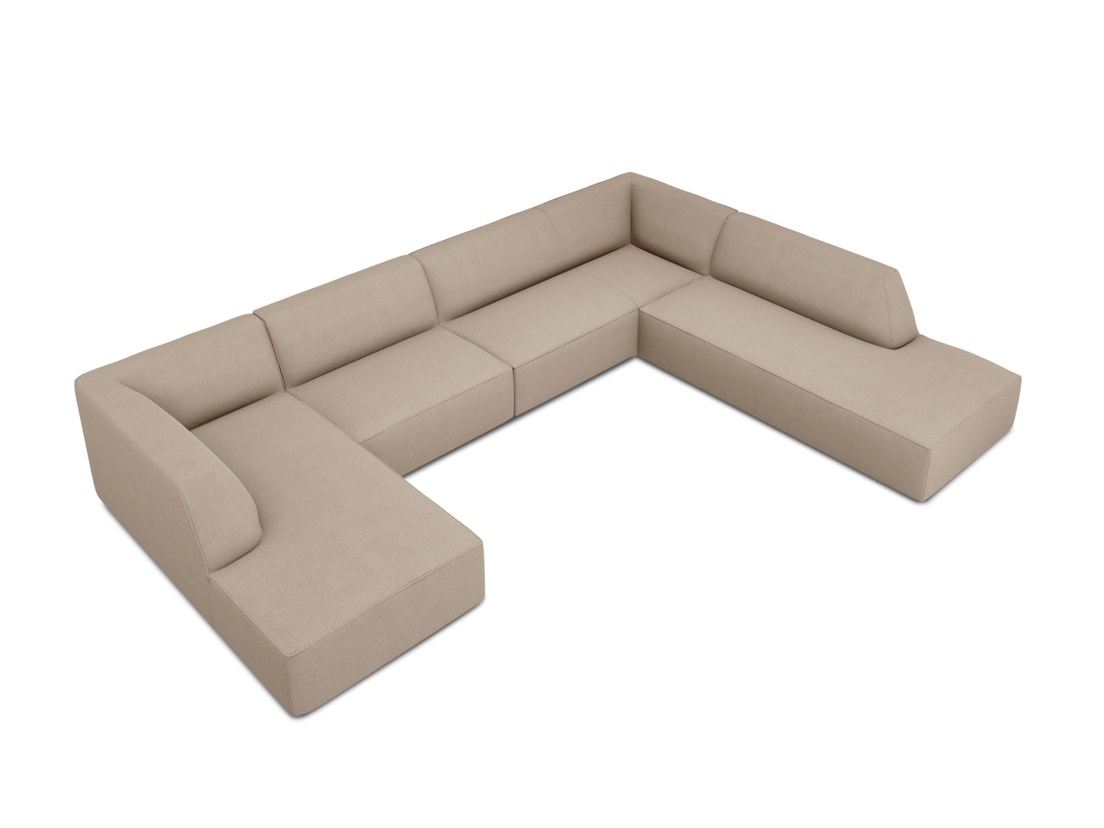 Ruby Panoramic Ecksofa rechts 7 Sitzer in Dark Beige präsentiert im Onlineshop von KAQTU Design AG. Ecksofa rechts ist von Micadoni