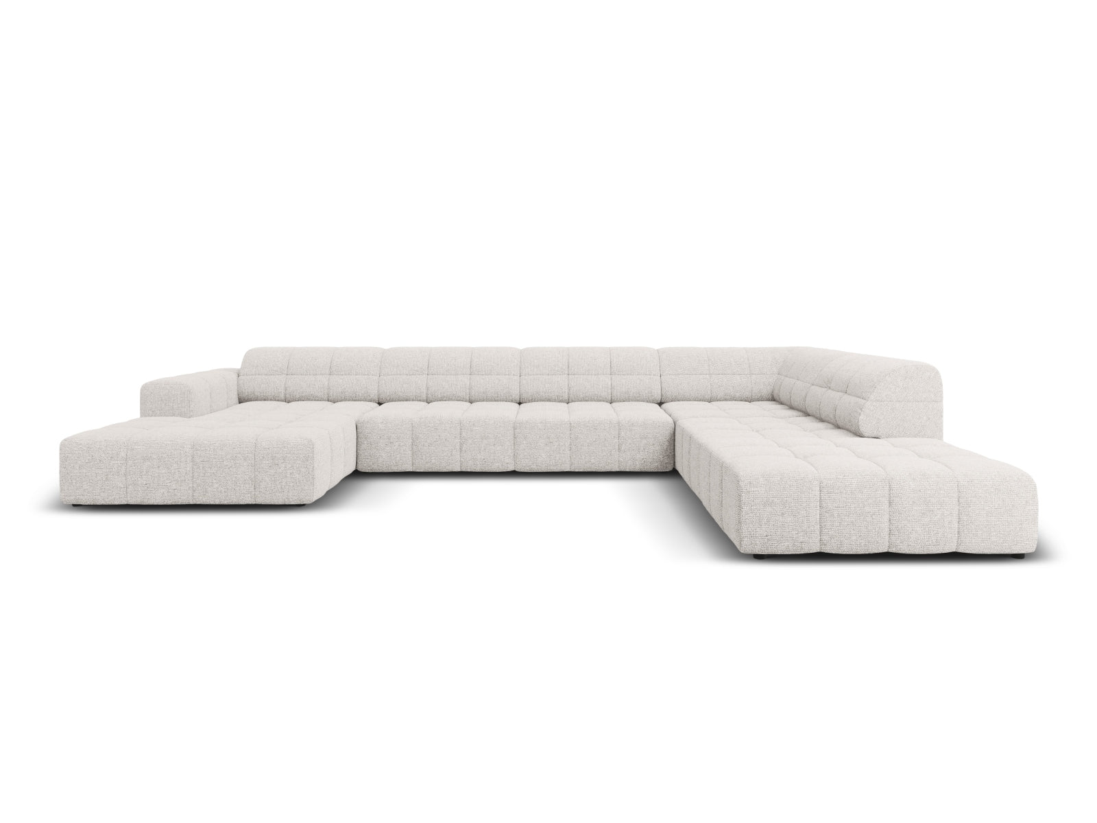 Jennifer Panoramic Ecksofa rechts 7 Sitzer in Light Grey präsentiert im Onlineshop von KAQTU Design AG. Ecksofa rechts ist von Micadoni