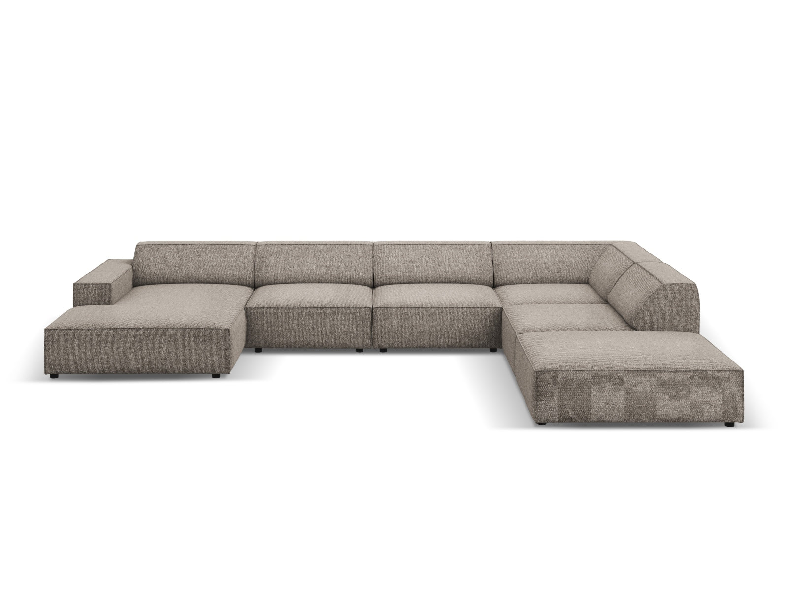 Jodie Modulares Panoramic Ecksofa rechts 7 Sitzer in Grey präsentiert im Onlineshop von KAQTU Design AG. Ecksofa rechts ist von Micadoni