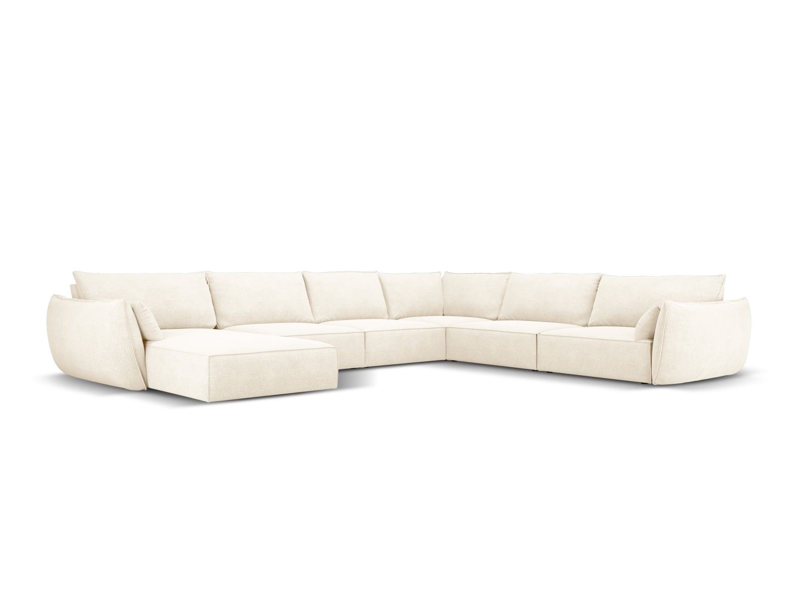 Kaelle Panoramic Ecksofa rechts 8 Sitzer in Light Beige-Over The Horizon präsentiert im Onlineshop von KAQTU Design AG. Ecksofa rechts ist von Micadoni