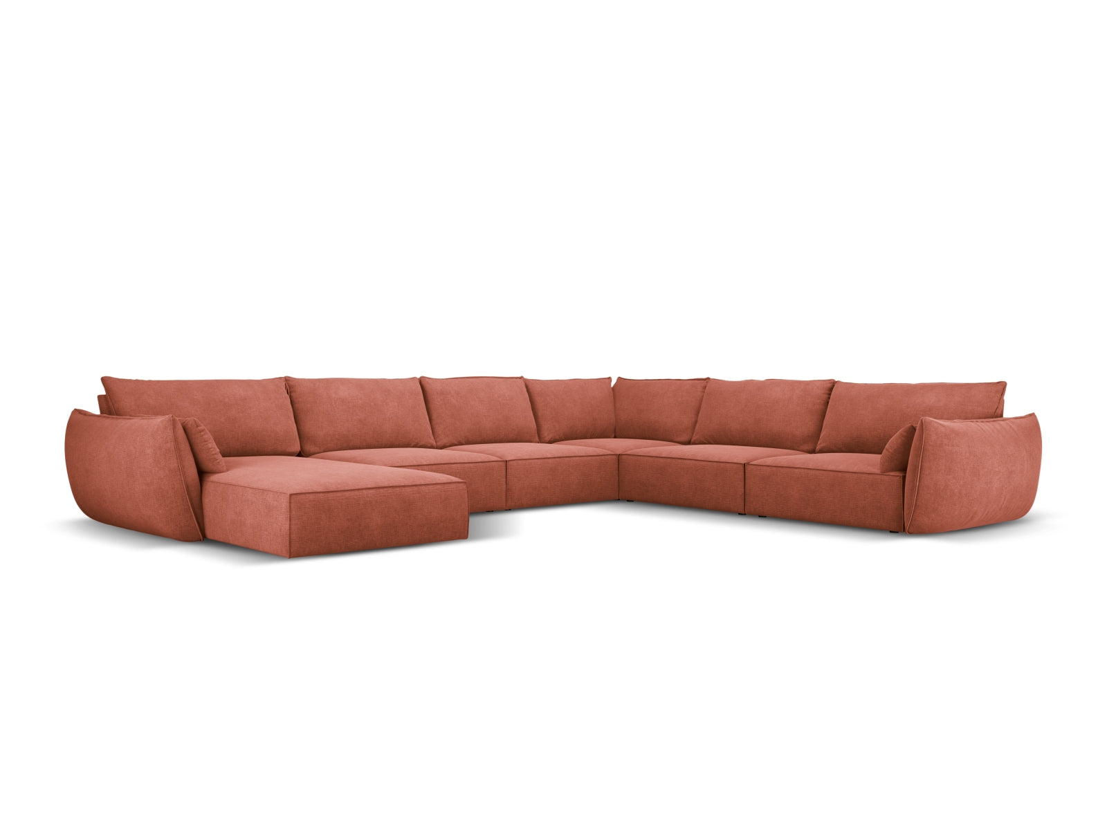 Kaelle Panoramic Ecksofa rechts 8 Sitzer in Terracotta-Over The Horizon präsentiert im Onlineshop von KAQTU Design AG. Ecksofa rechts ist von Micadoni