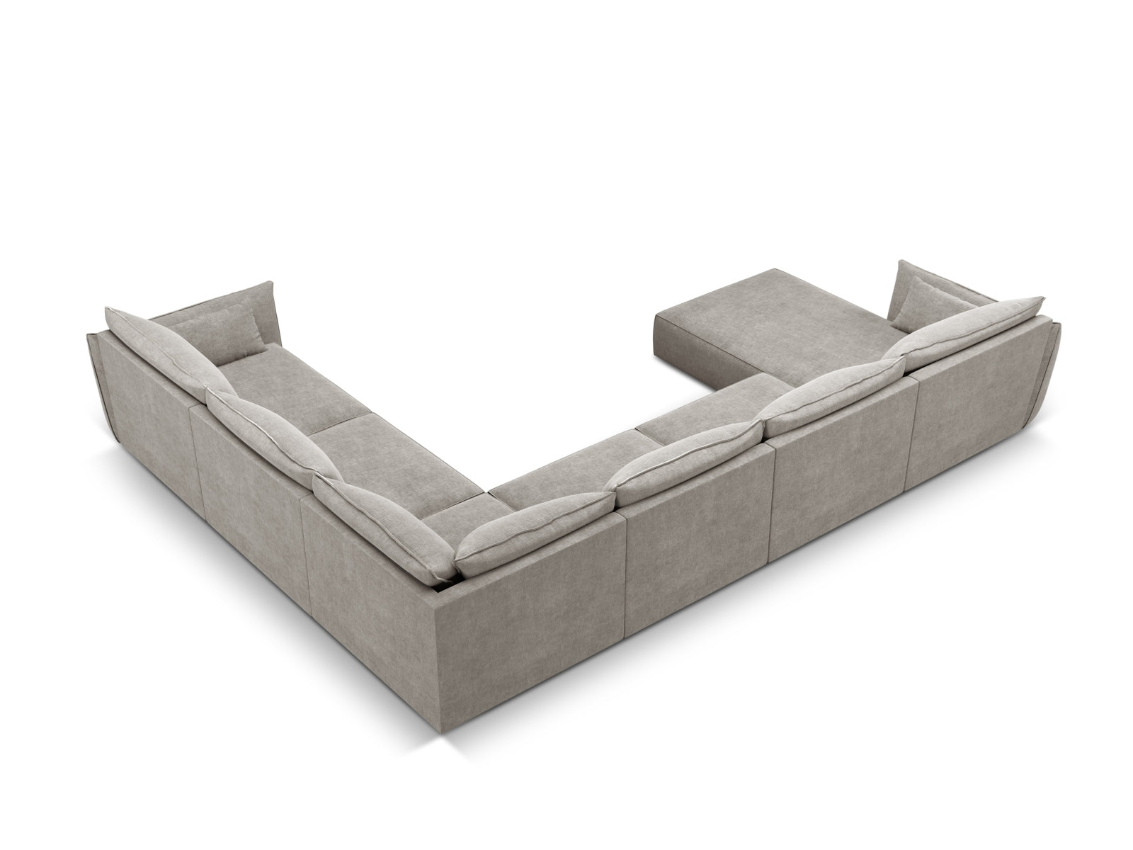 Kaelle Panoramic Ecksofa rechts 8 Sitzer in Light Grey präsentiert im Onlineshop von KAQTU Design AG. Ecksofa rechts ist von Micadoni