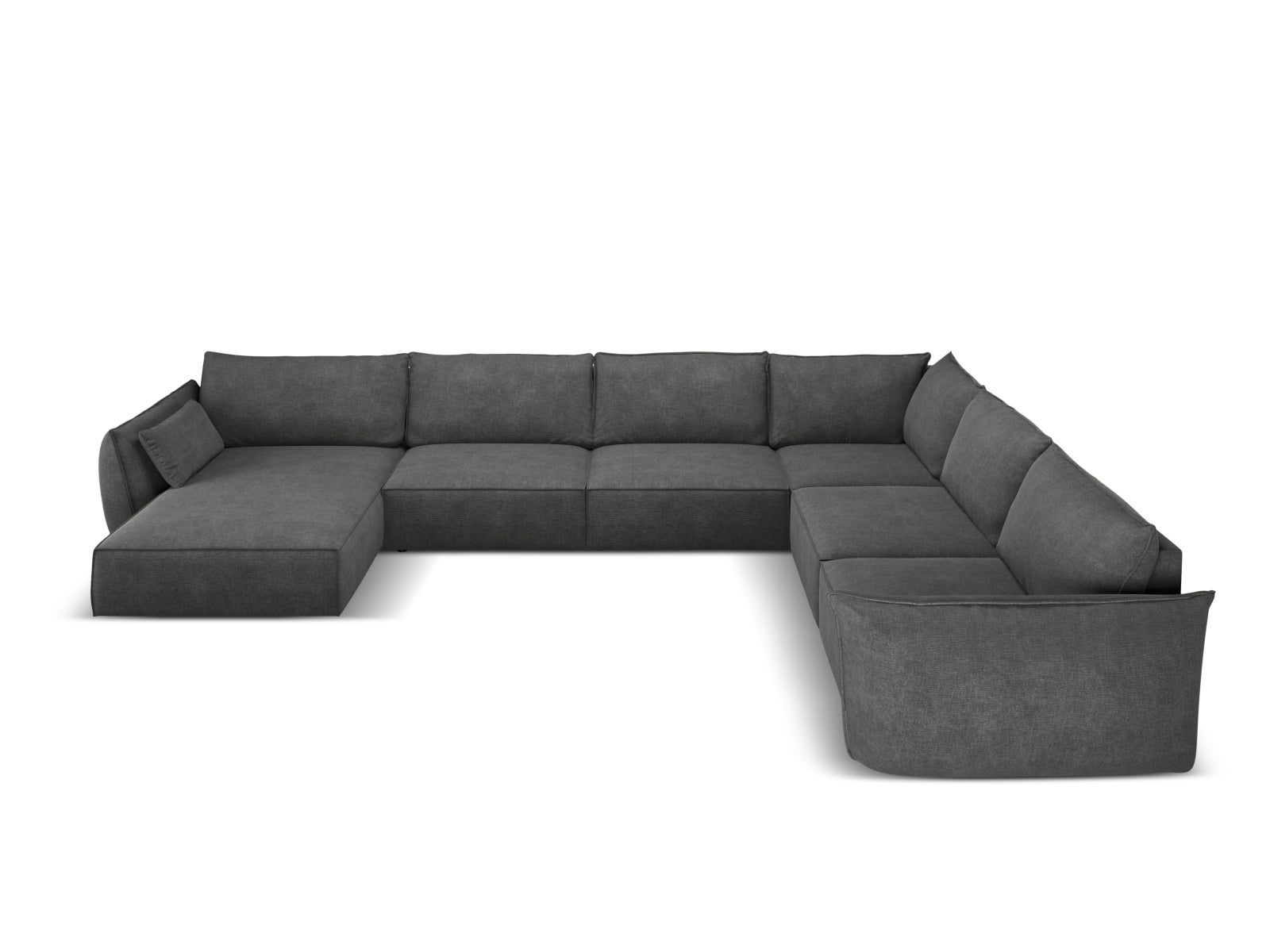 Kaelle Panoramic Ecksofa rechts 8 Sitzer in Dark Grey präsentiert im Onlineshop von KAQTU Design AG. Ecksofa rechts ist von Micadoni