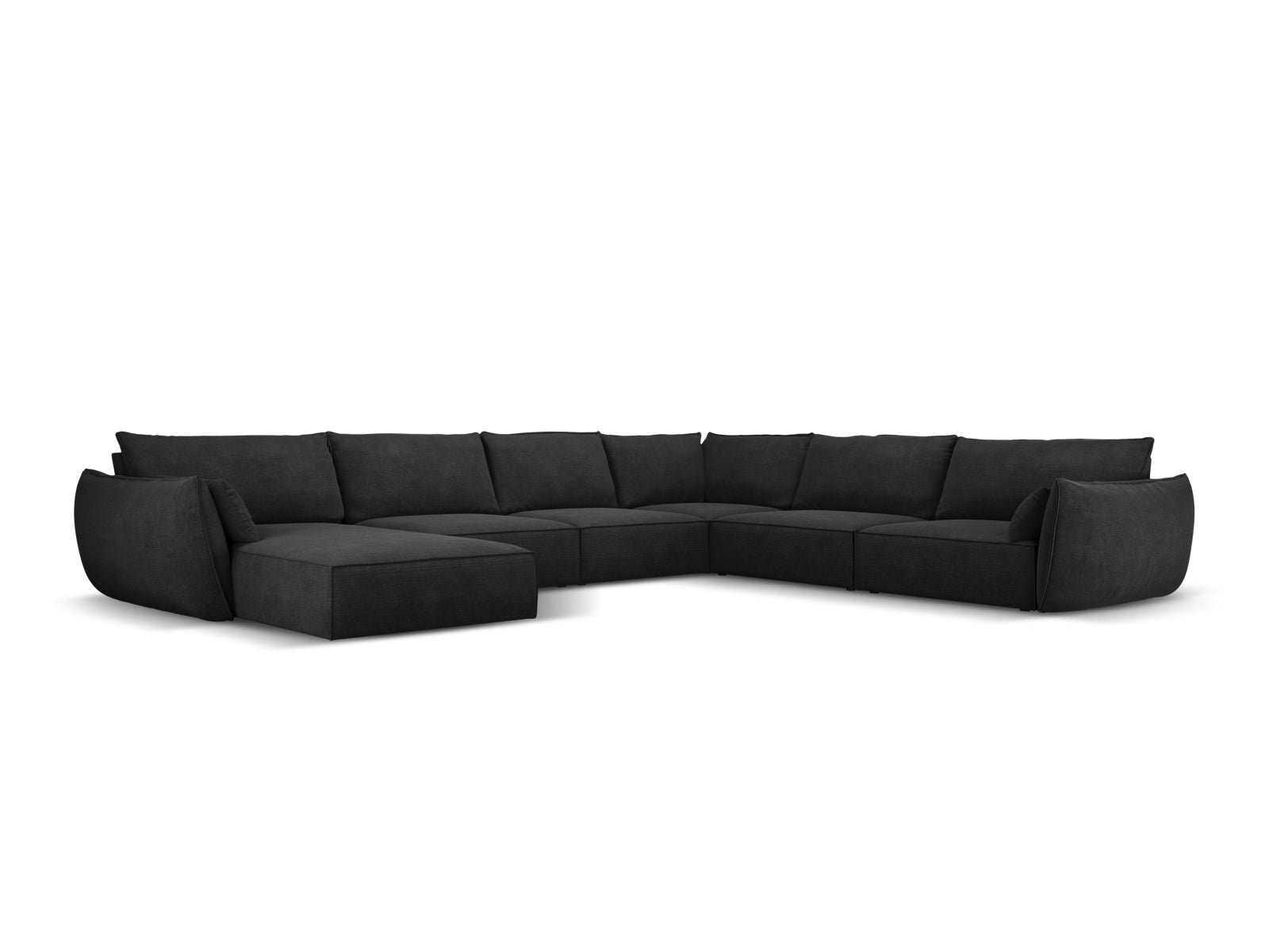 Kaelle Panoramic Ecksofa rechts 8 Sitzer in Black-Over The Horizon präsentiert im Onlineshop von KAQTU Design AG. Ecksofa rechts ist von Micadoni