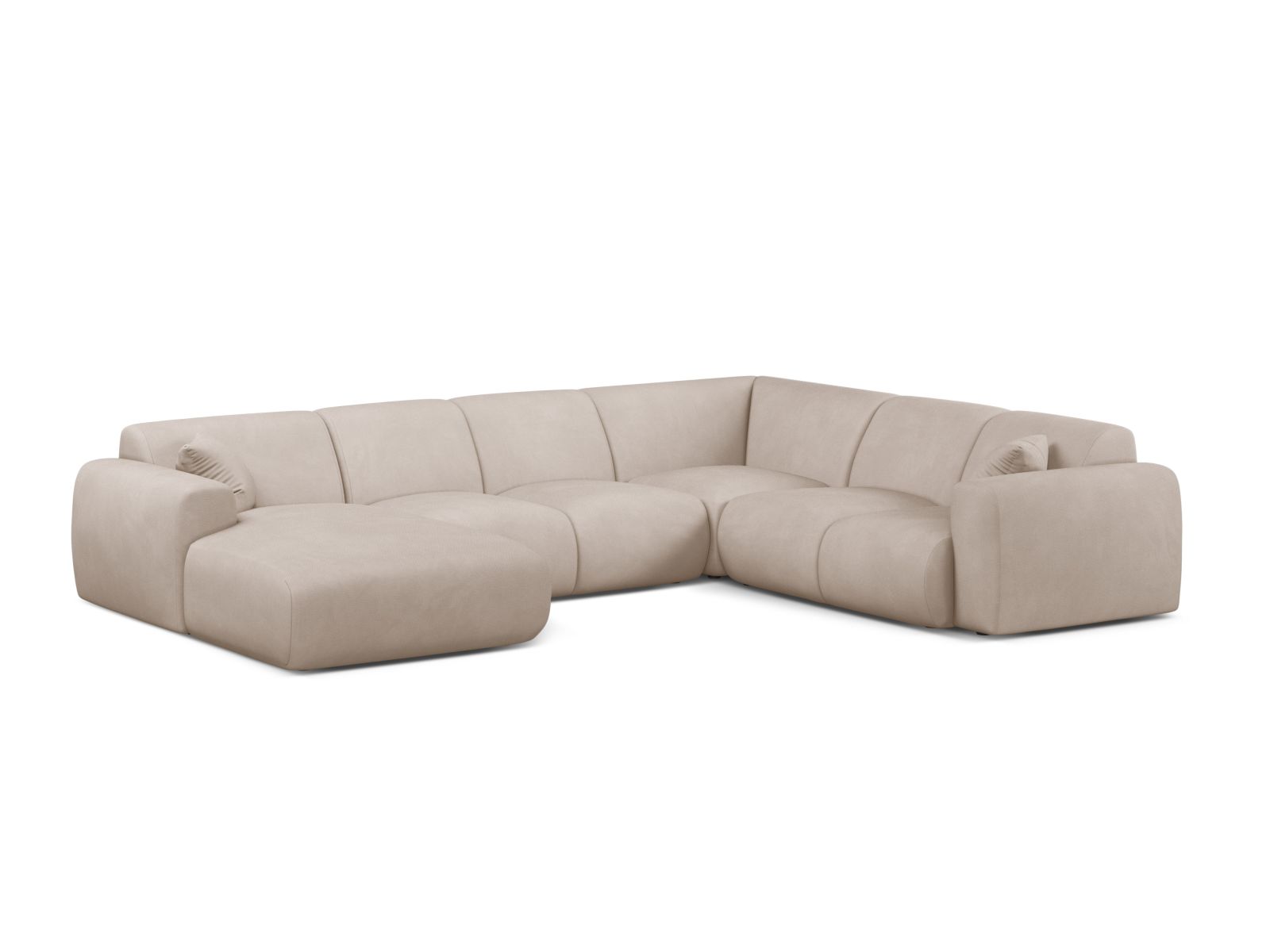 6-Sitzer Modular Ecksofa Panoramic rechts Molino in Beige-Rebel präsentiert im Onlineshop von KAQTU Design AG. Ecksofa rechts ist von Micadoni