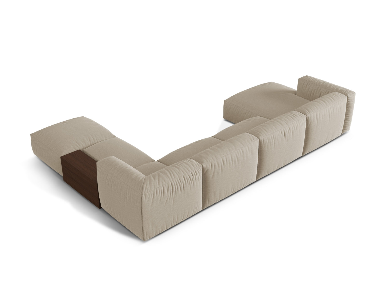 Martina Modulares Panoramic Ecksofa rechts 5 Sitzer in Light Beige präsentiert im Onlineshop von KAQTU Design AG. Ecksofa rechts ist von Micadoni