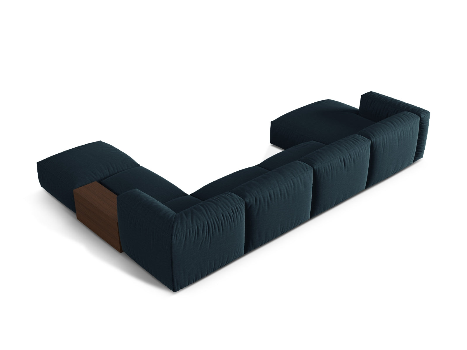 Martina Modulares Panoramic Ecksofa rechts 5 Sitzer in Blue Jeans präsentiert im Onlineshop von KAQTU Design AG. Ecksofa rechts ist von Micadoni