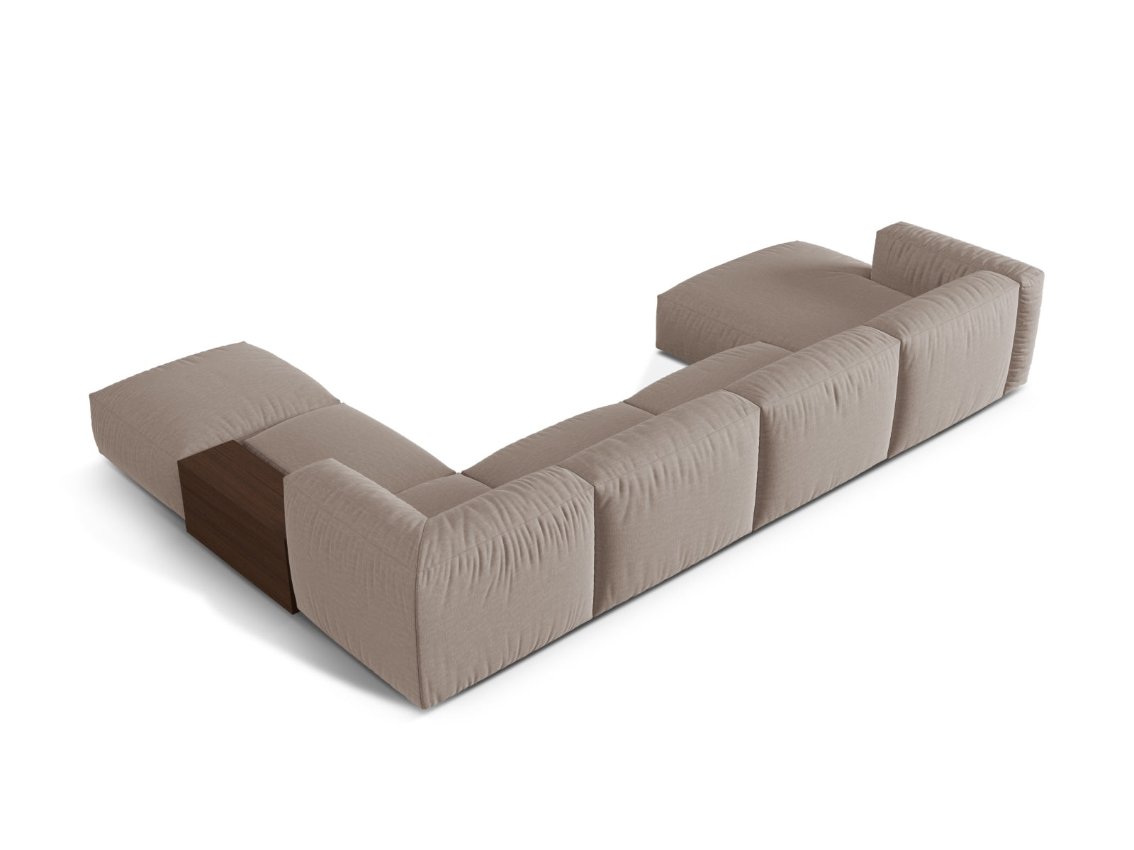 Martina Modulares Panoramic Ecksofa rechts 5 Sitzer in Dark Beige präsentiert im Onlineshop von KAQTU Design AG. Ecksofa rechts ist von Micadoni